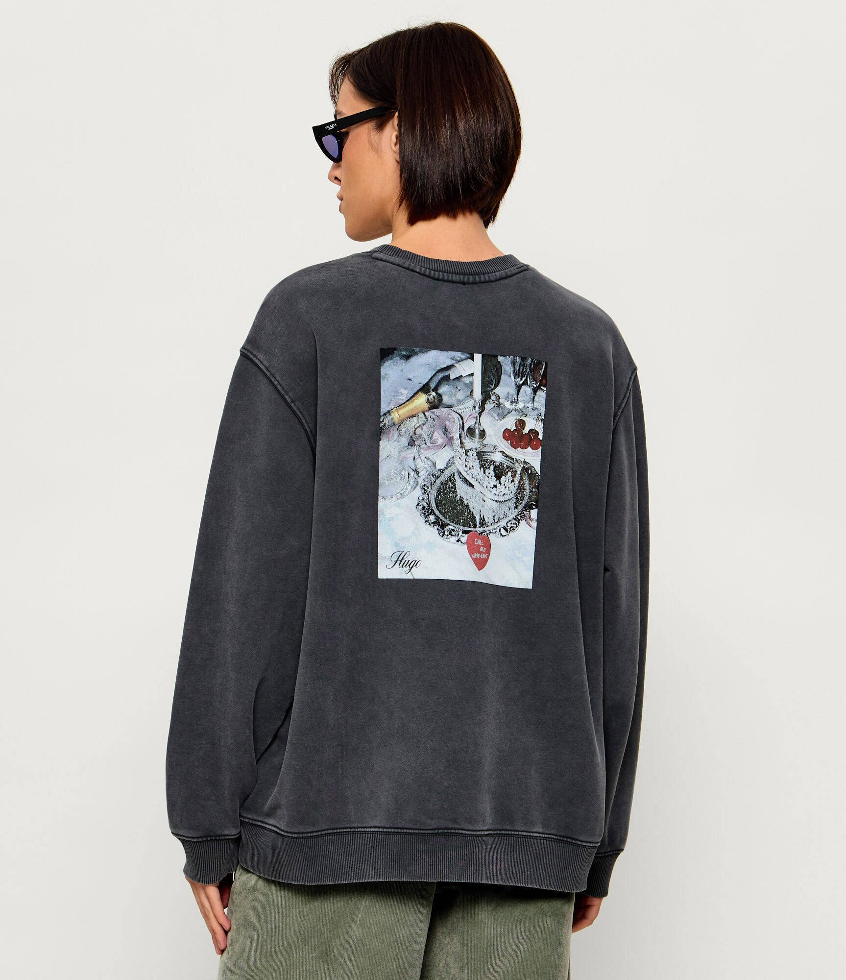 HUGO Blue Hanorac Classic Crew_B_6 | Oversize fit