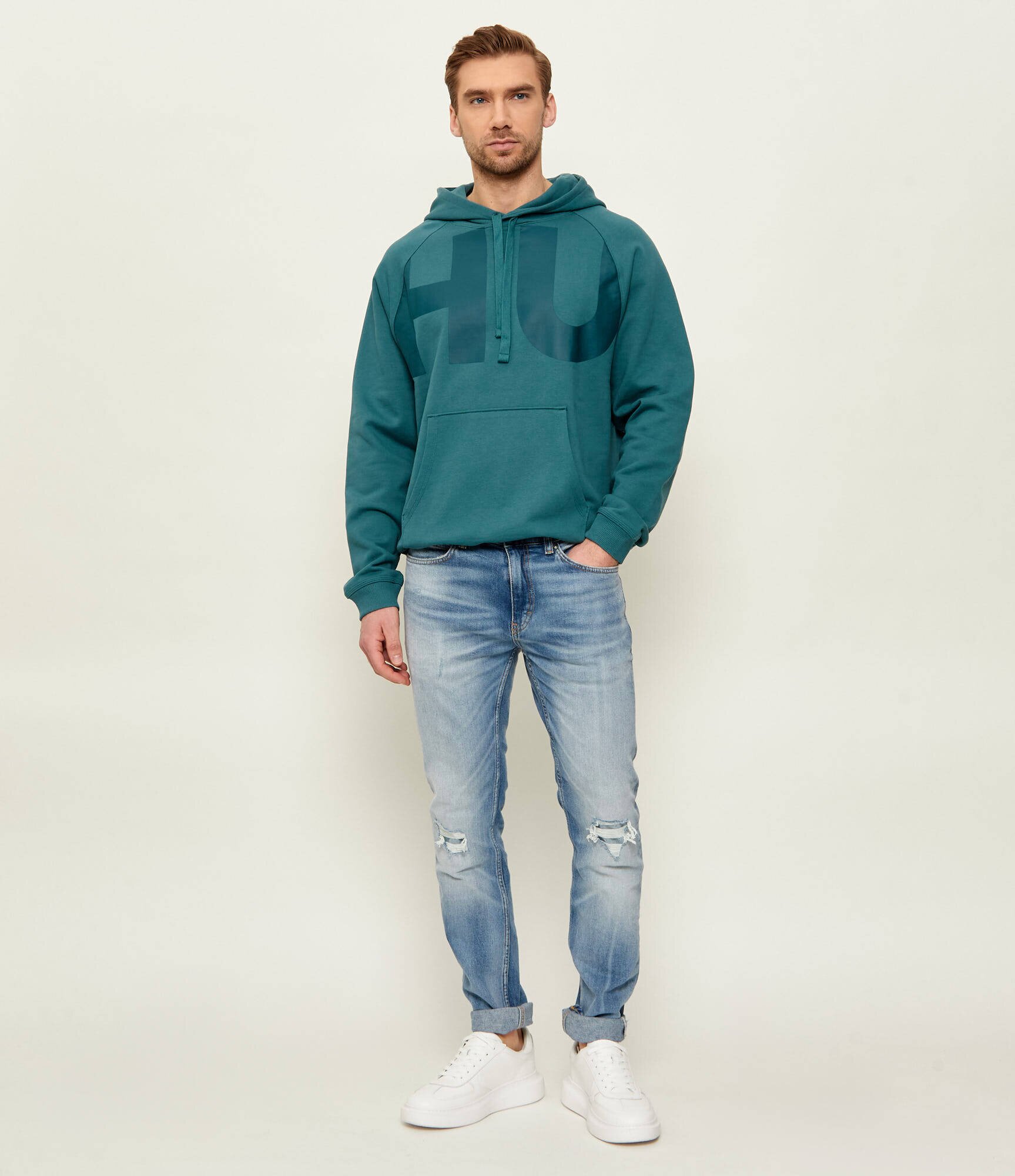 HUGO Blue Hanorac Nalfhood | Relaxed fit