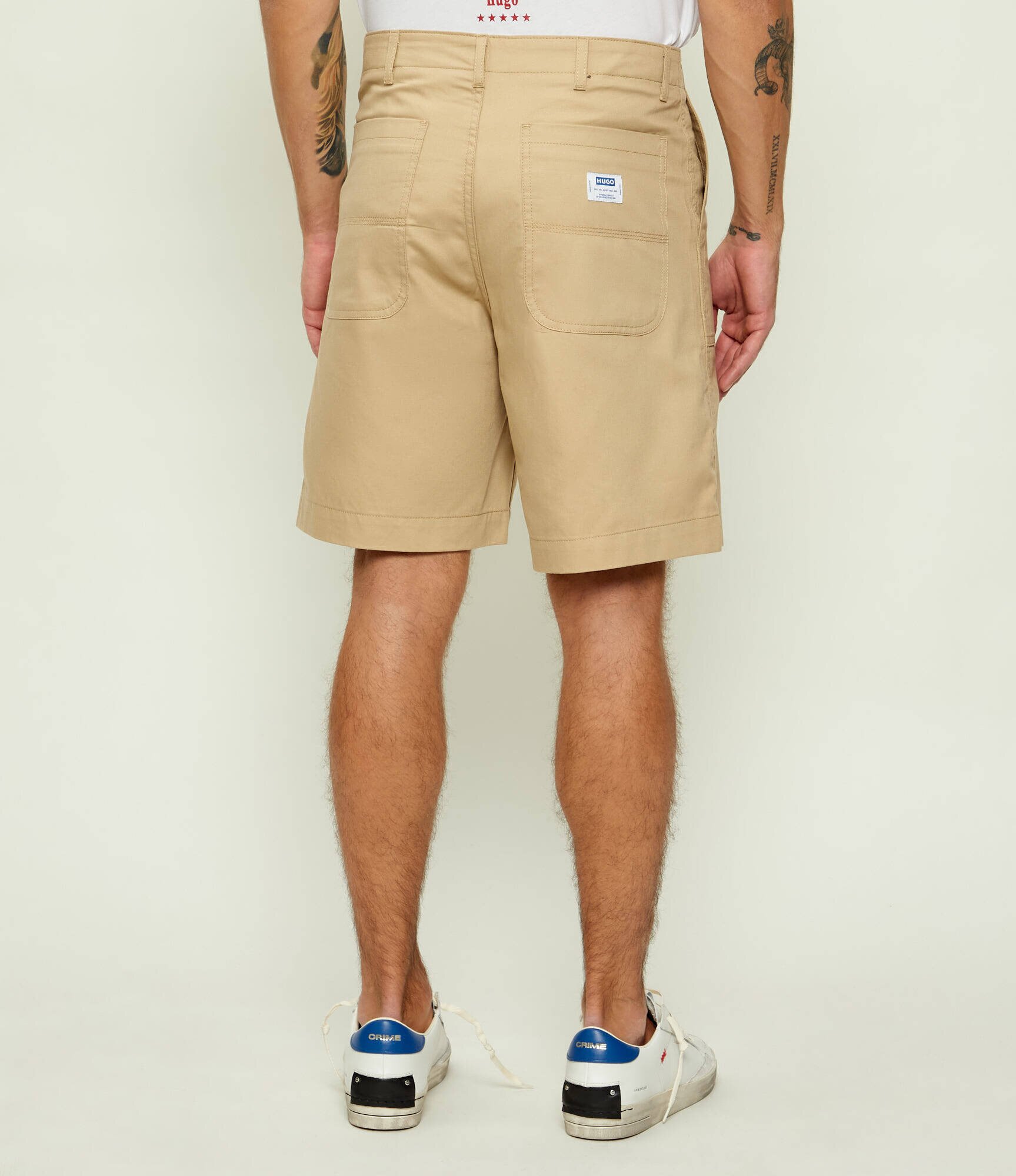 HUGO Blue Pantaloni scurți Gutwin262S | regular fit | mercerizat