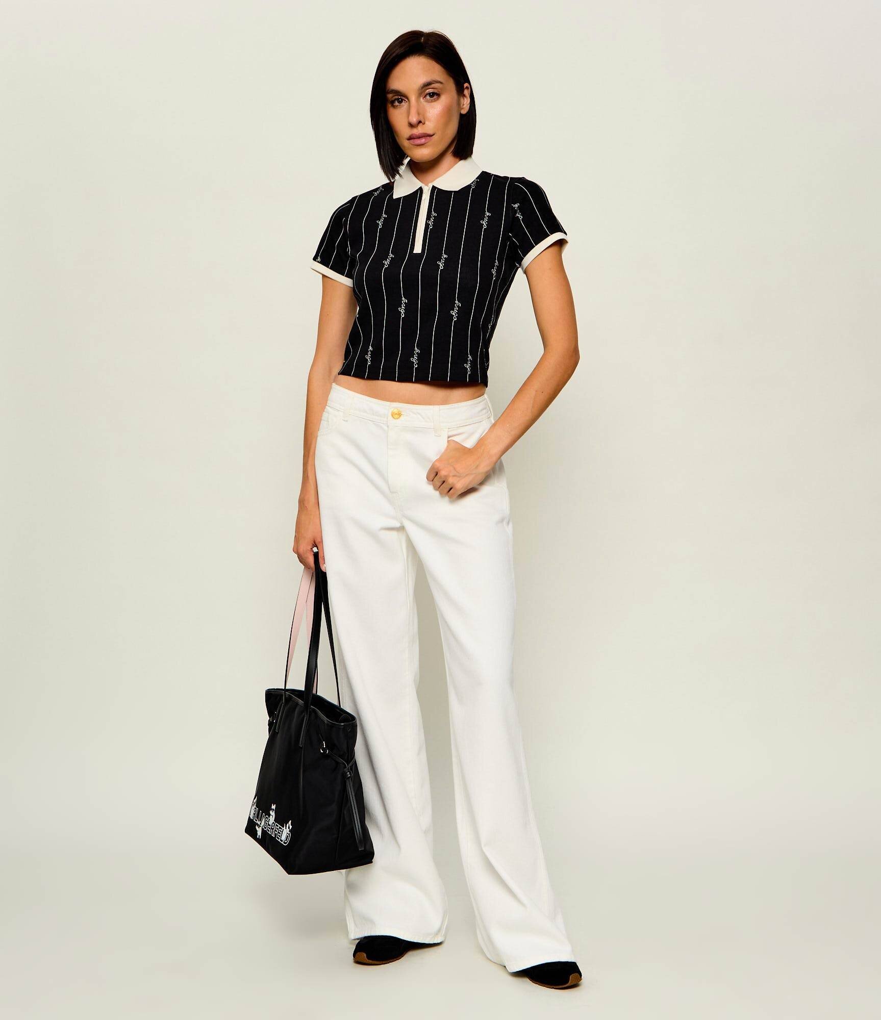 HUGO Blue Polo Doodle_B | Cropped Fit