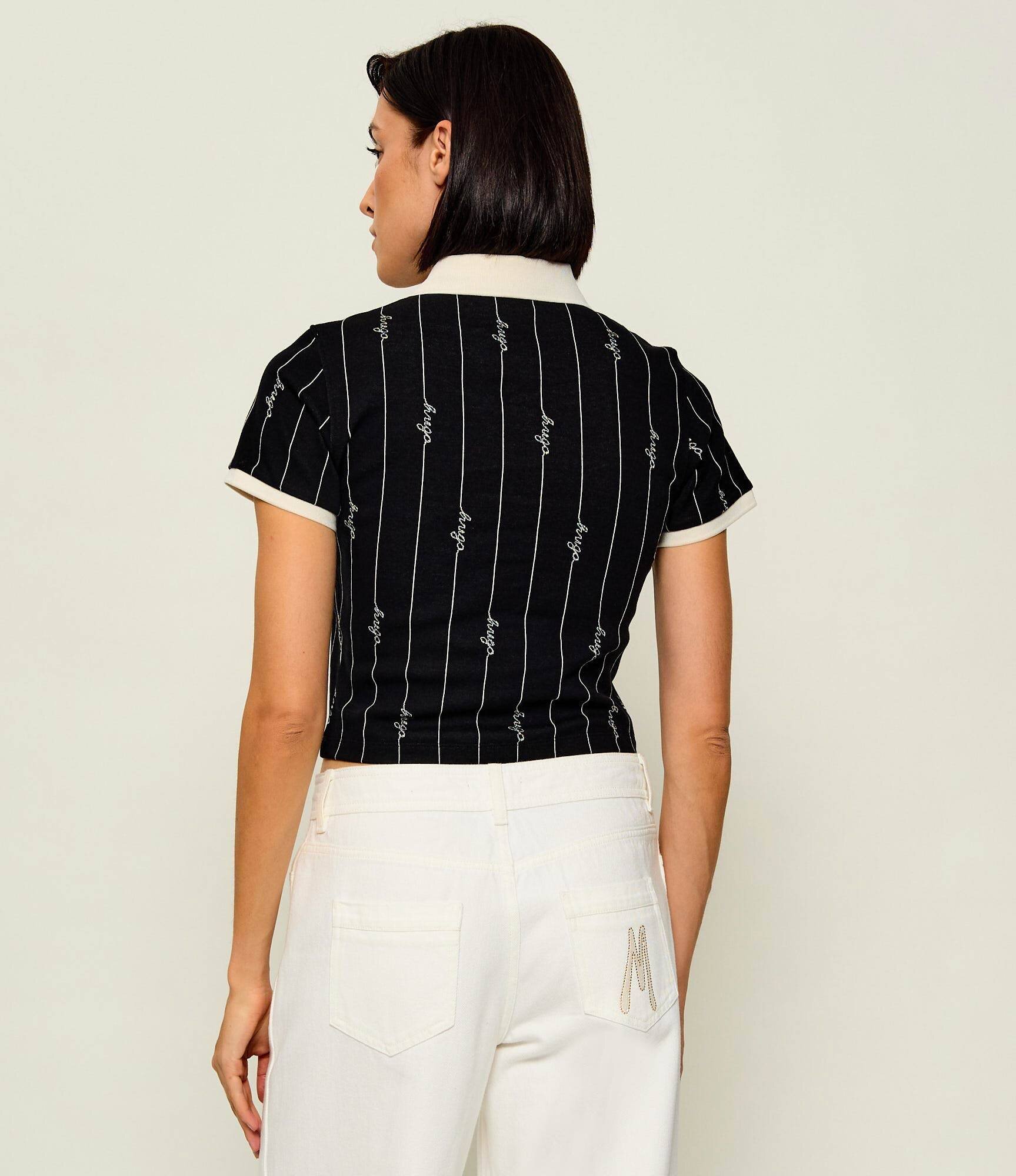HUGO Blue Polo Doodle_B | Cropped Fit