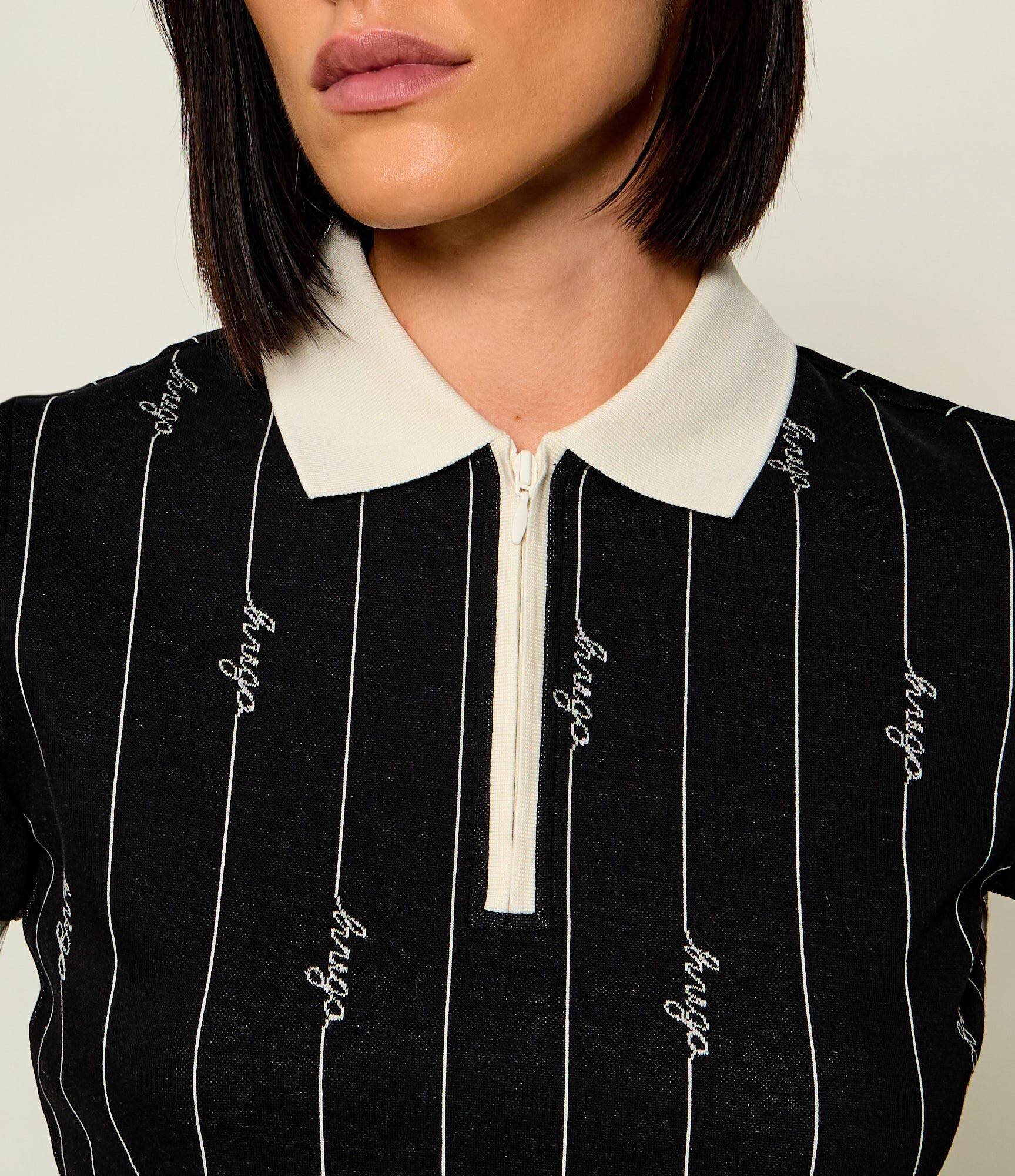 HUGO Blue Polo Doodle_B | Cropped Fit