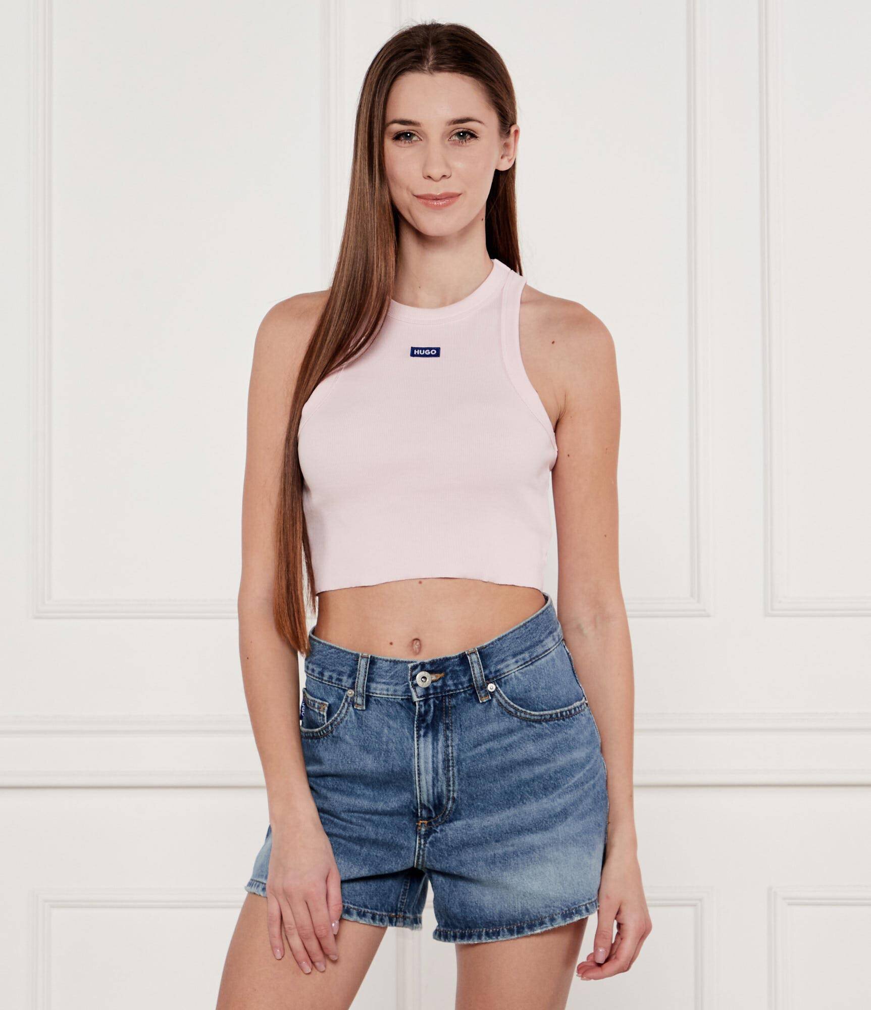 HUGO Blue Top Baby | Cropped Fit