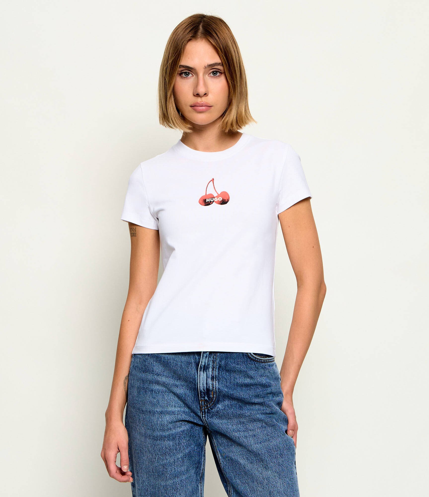 HUGO Blue Tricou 90's Tee_B_1 | Slim Fit