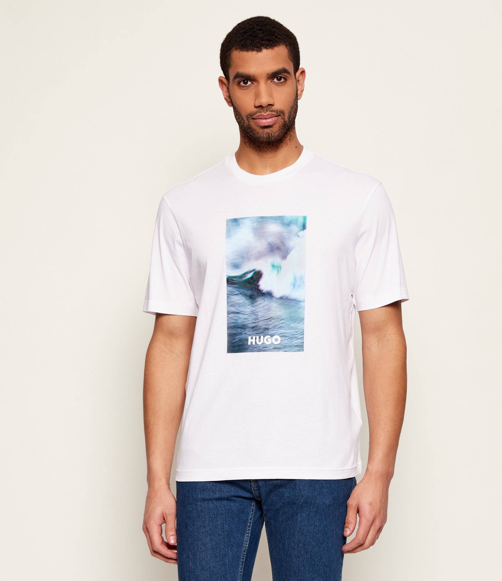 HUGO Blue Tricou Nalotrix | regular fit