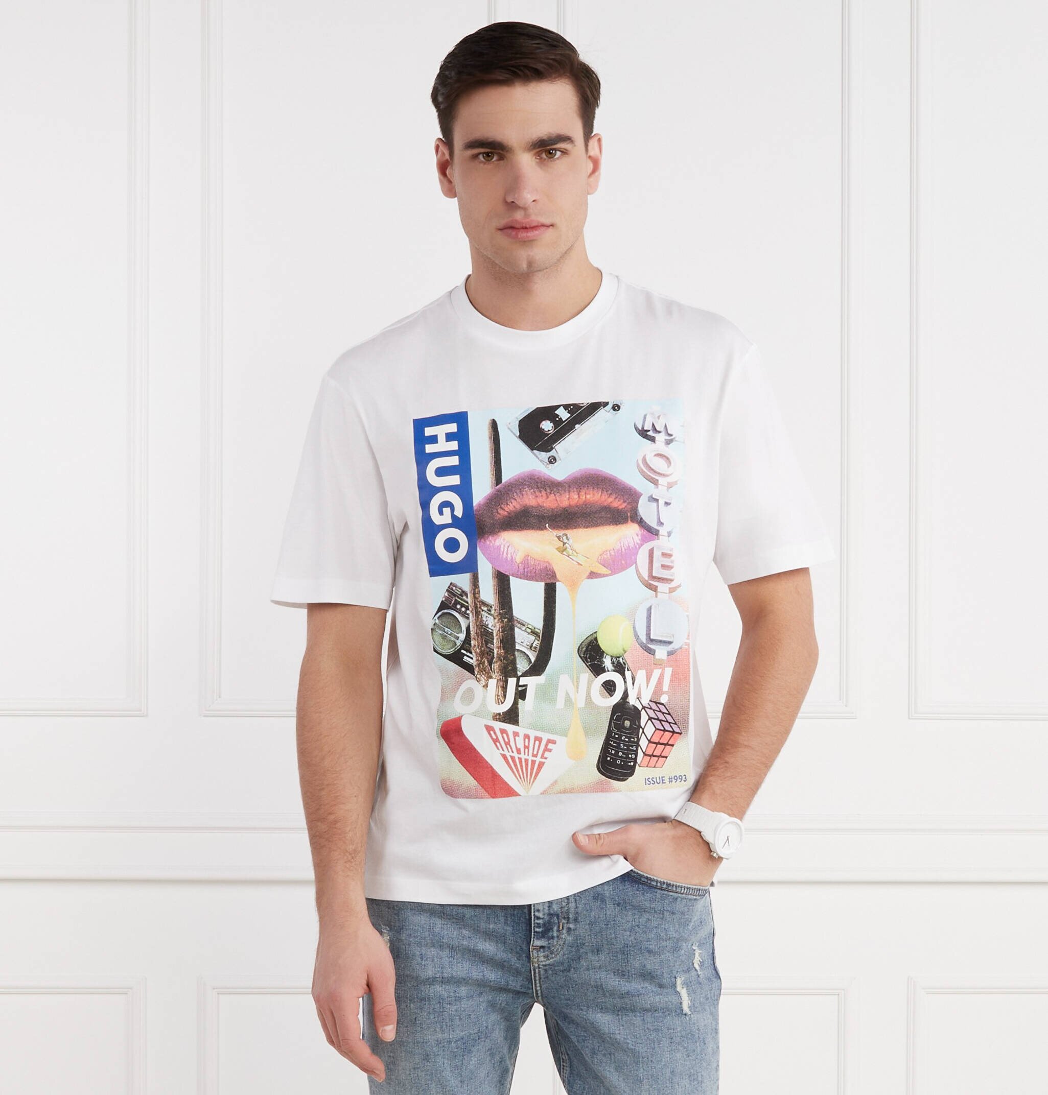 HUGO Blue Tricou Narcado | Regular Fit