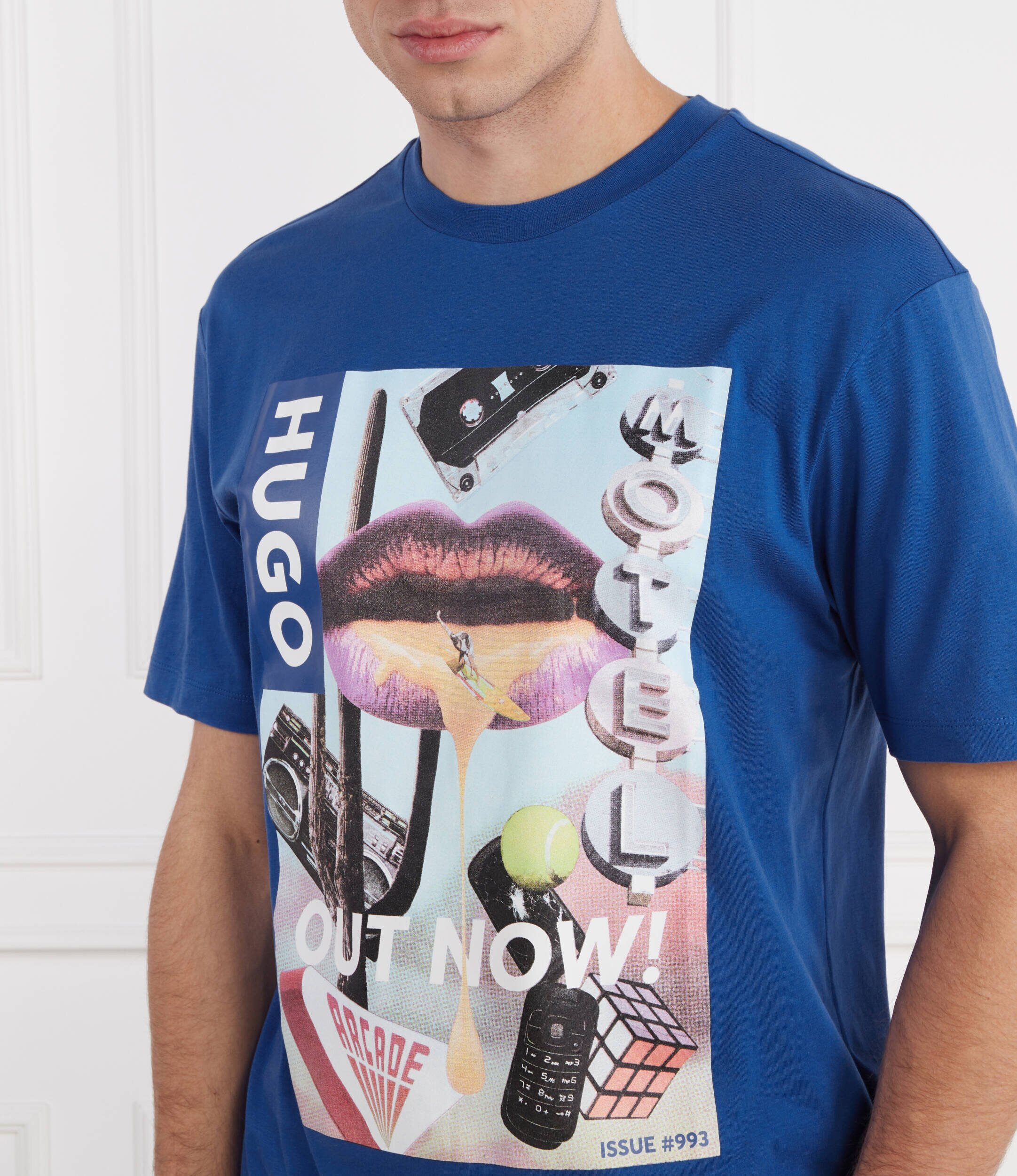 HUGO Blue Tricou Narcado | Regular Fit