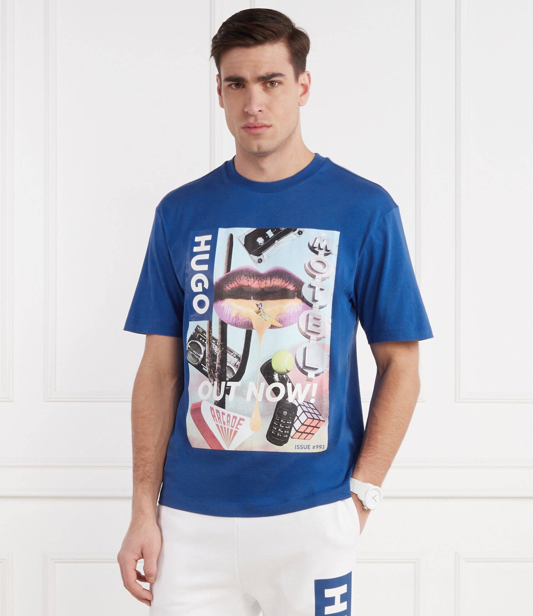 HUGO Blue Tricou Narcado | Regular Fit