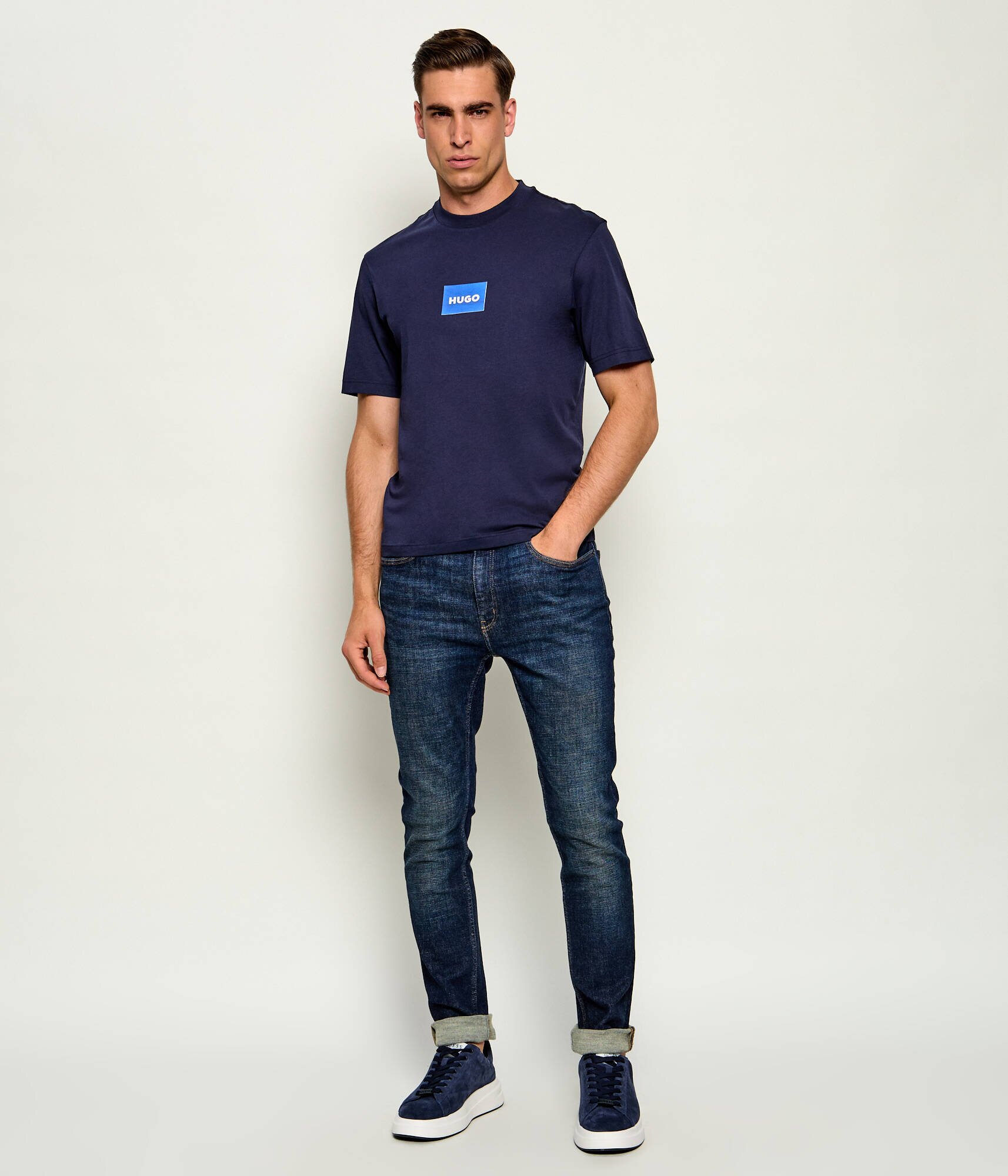 HUGO Blue Tricou Nayonix | regular fit