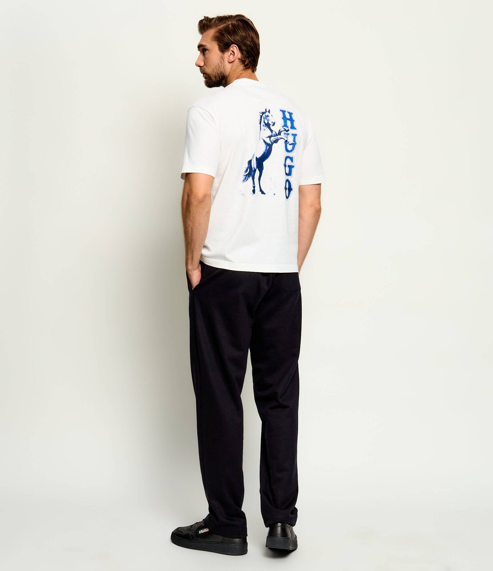 HUGO Blue Tricou Noxwash | regular fit