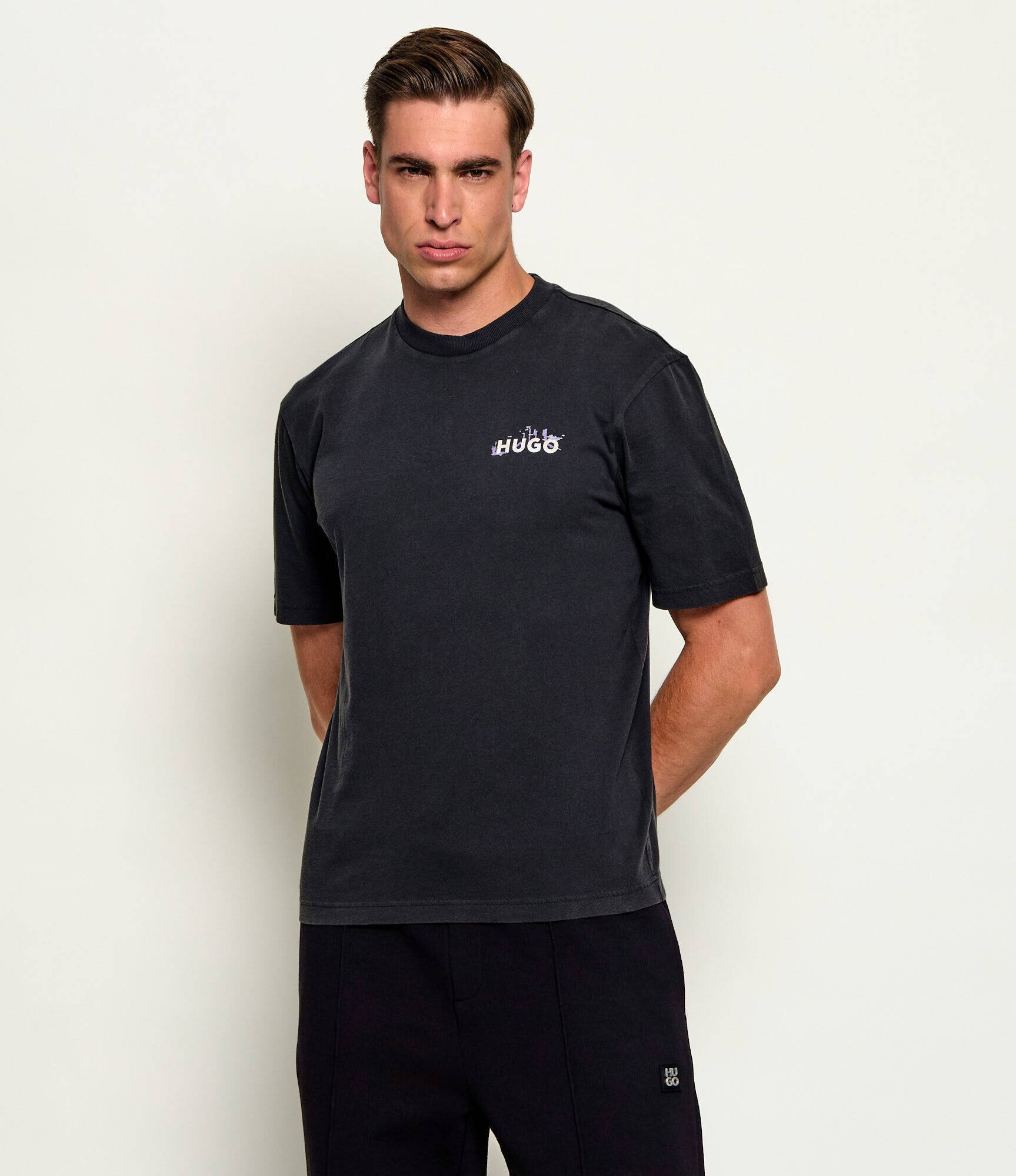 HUGO Blue Tricou Noxwash | regular fit