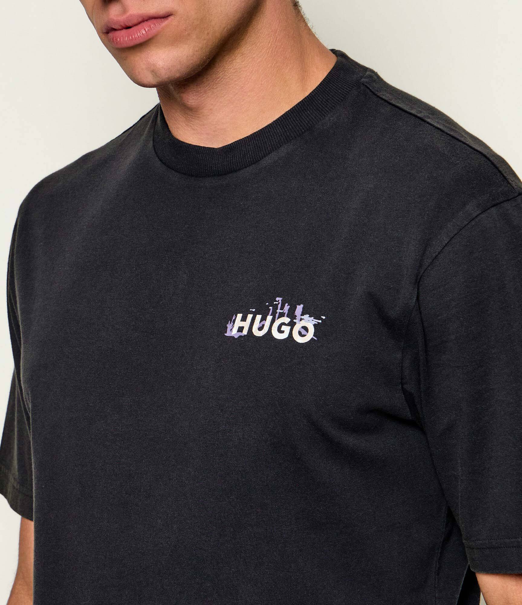 HUGO Blue Tricou Noxwash | regular fit