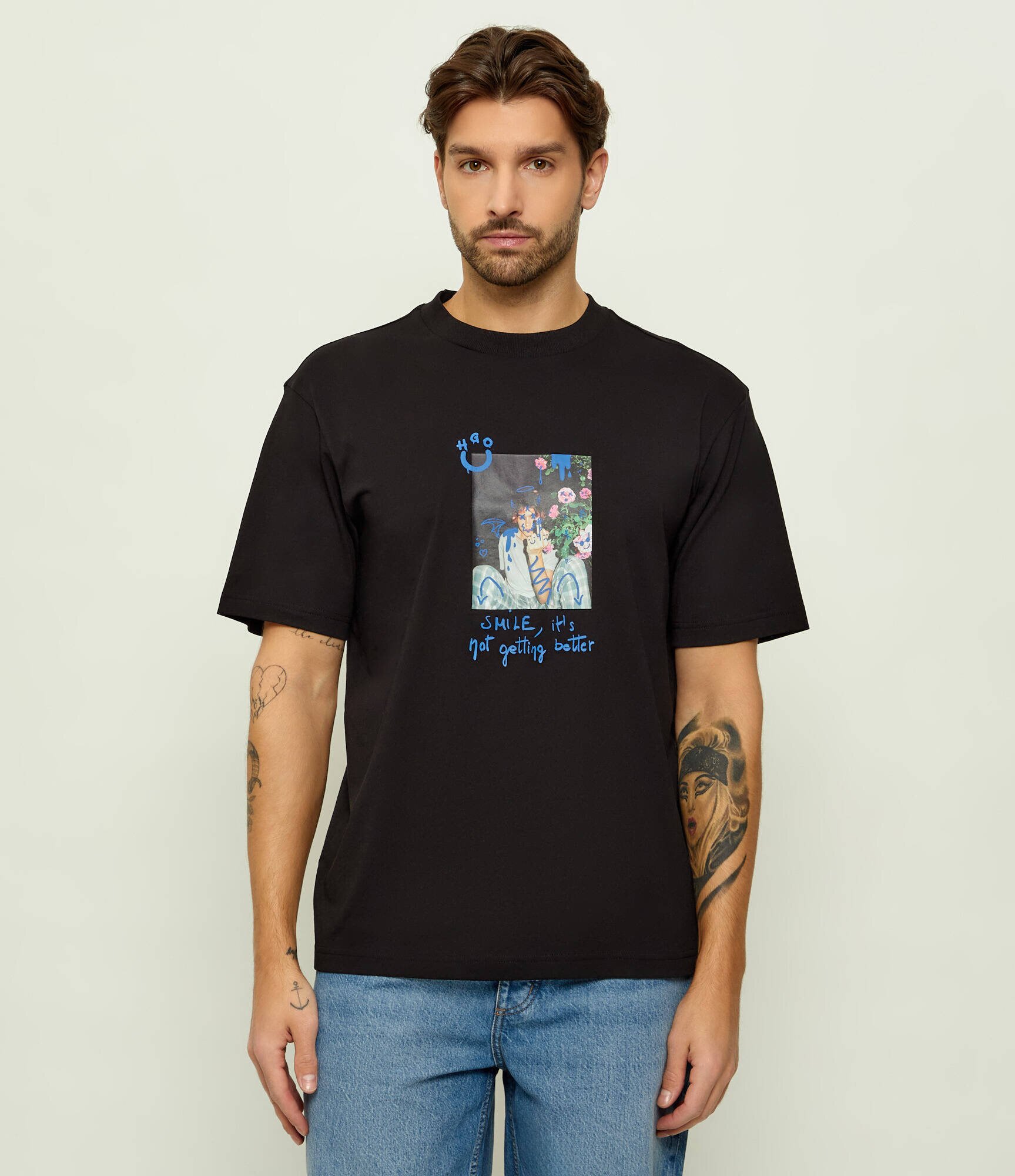 HUGO Blue Tricou Nugobeam | regular fit