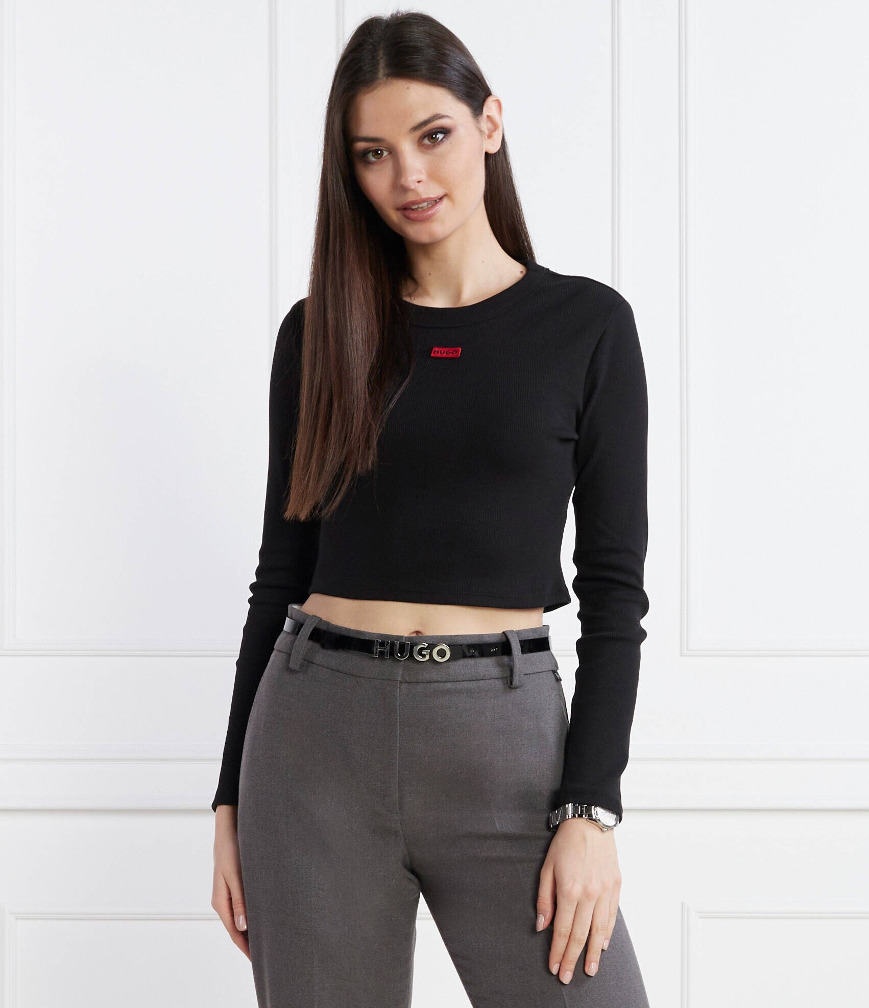Hugo Bluză Dafilomena_1 | Cropped Fit