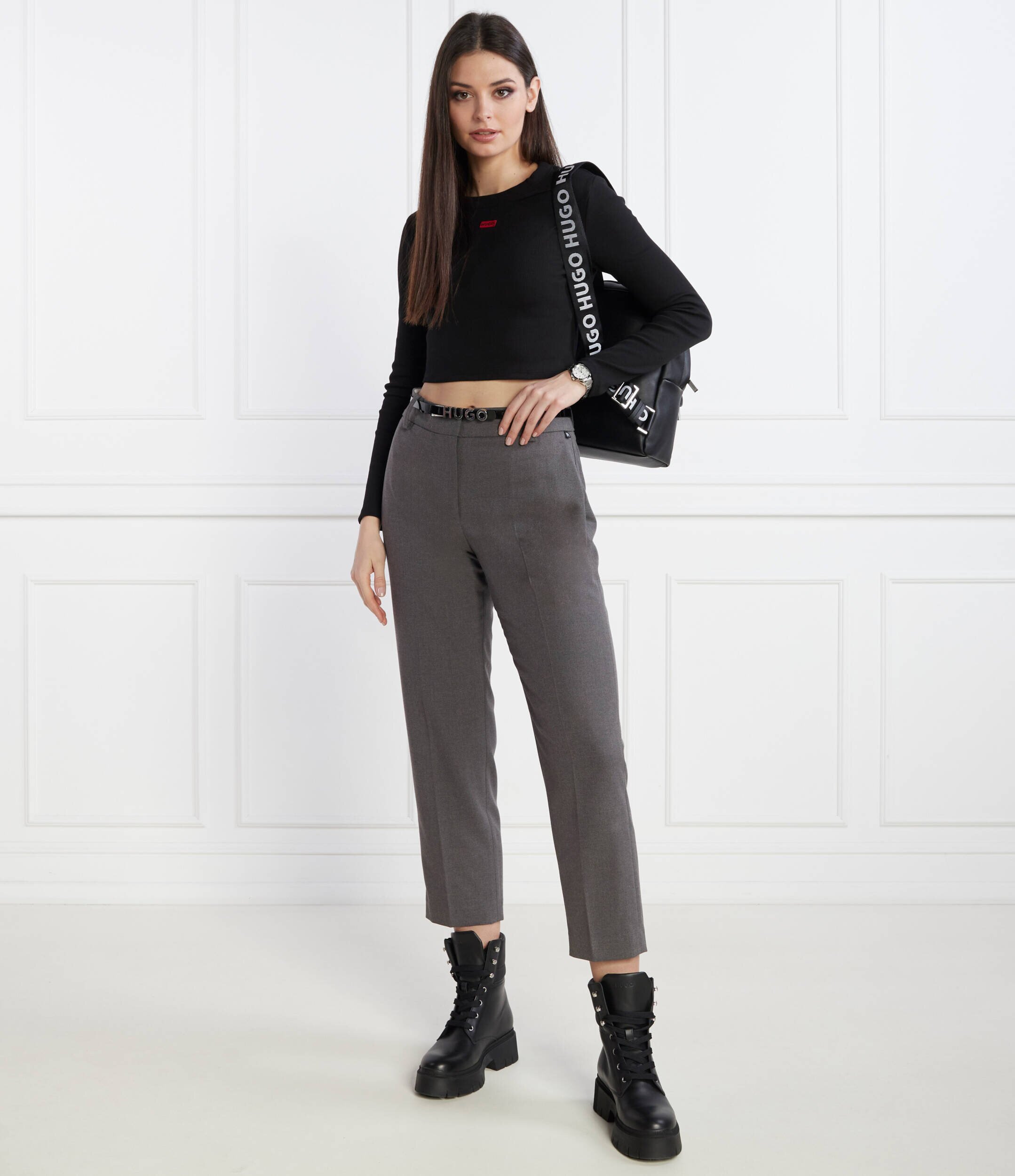 Hugo Bluză Dafilomena_1 | Cropped Fit