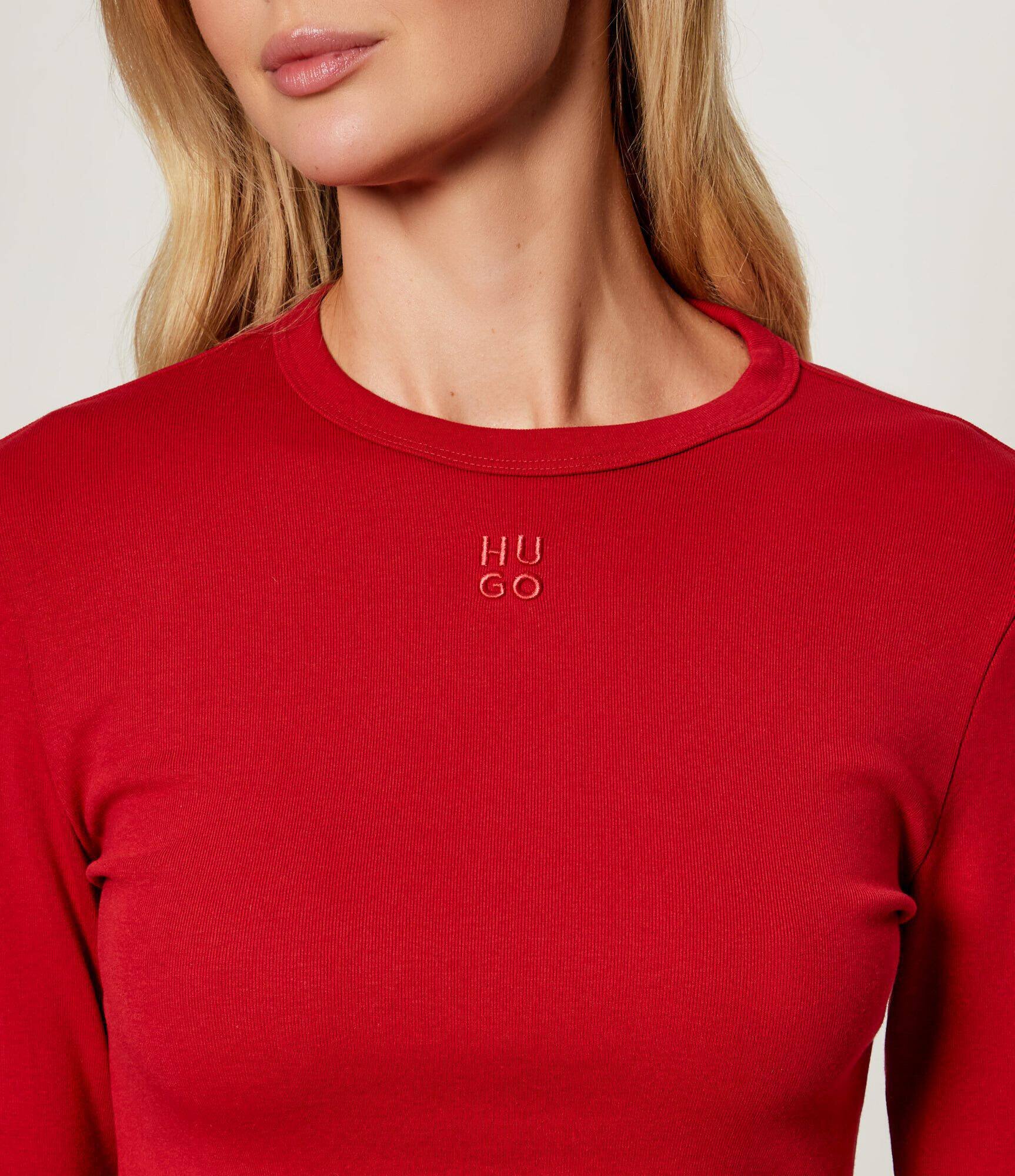 Hugo Bluză Dafilomena_3 | Cropped Fit