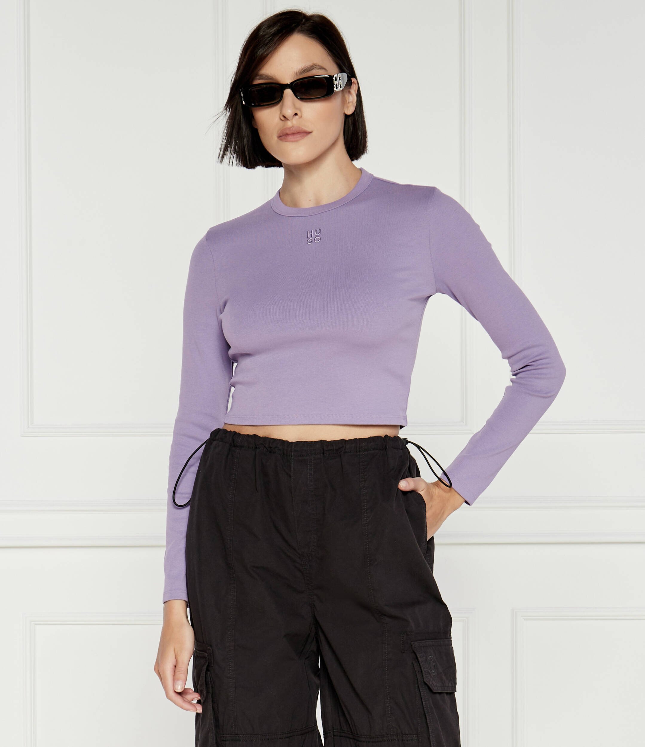 Hugo Bluză Dafilomena_3 | Cropped Fit