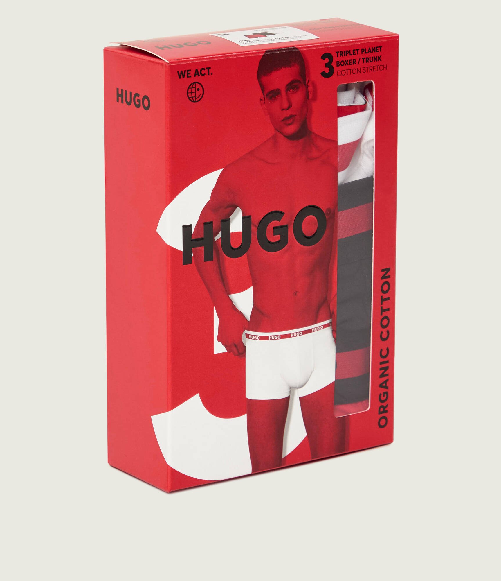 Hugo Bodywear chiloți boxer 3-pack trunk triplet planet
