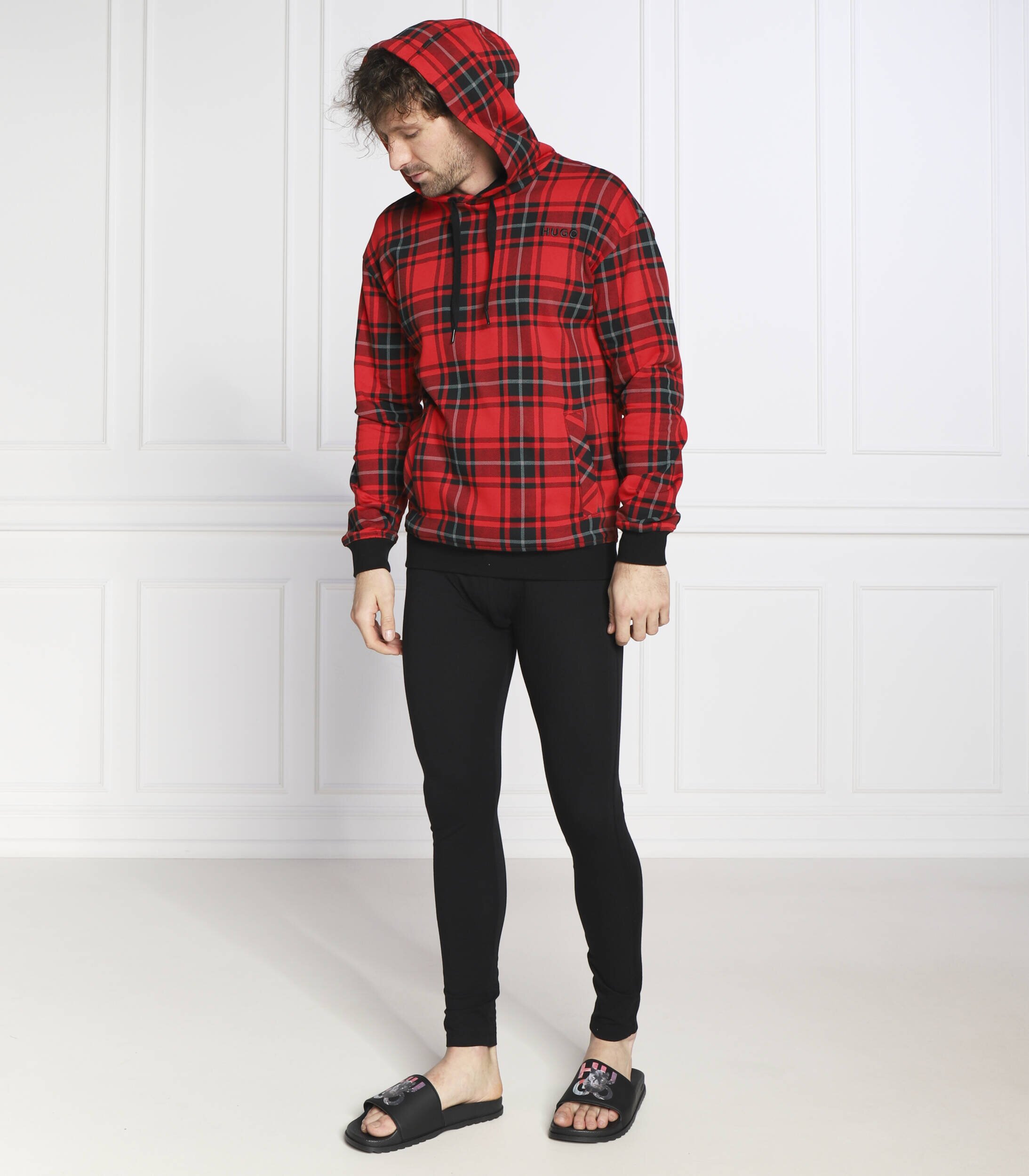 Hugo Bodywear Hanorac Checked Sweat Hood | Regular Fit