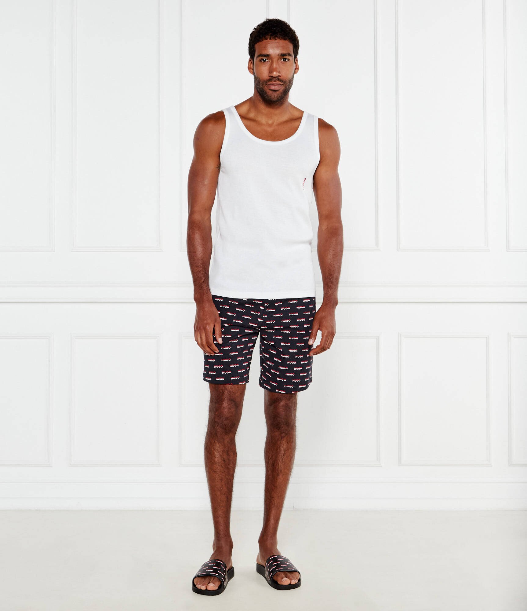 Hugo Bodywear Pantaloni scurți de pijama SPLIT LOGO | Regular Fit