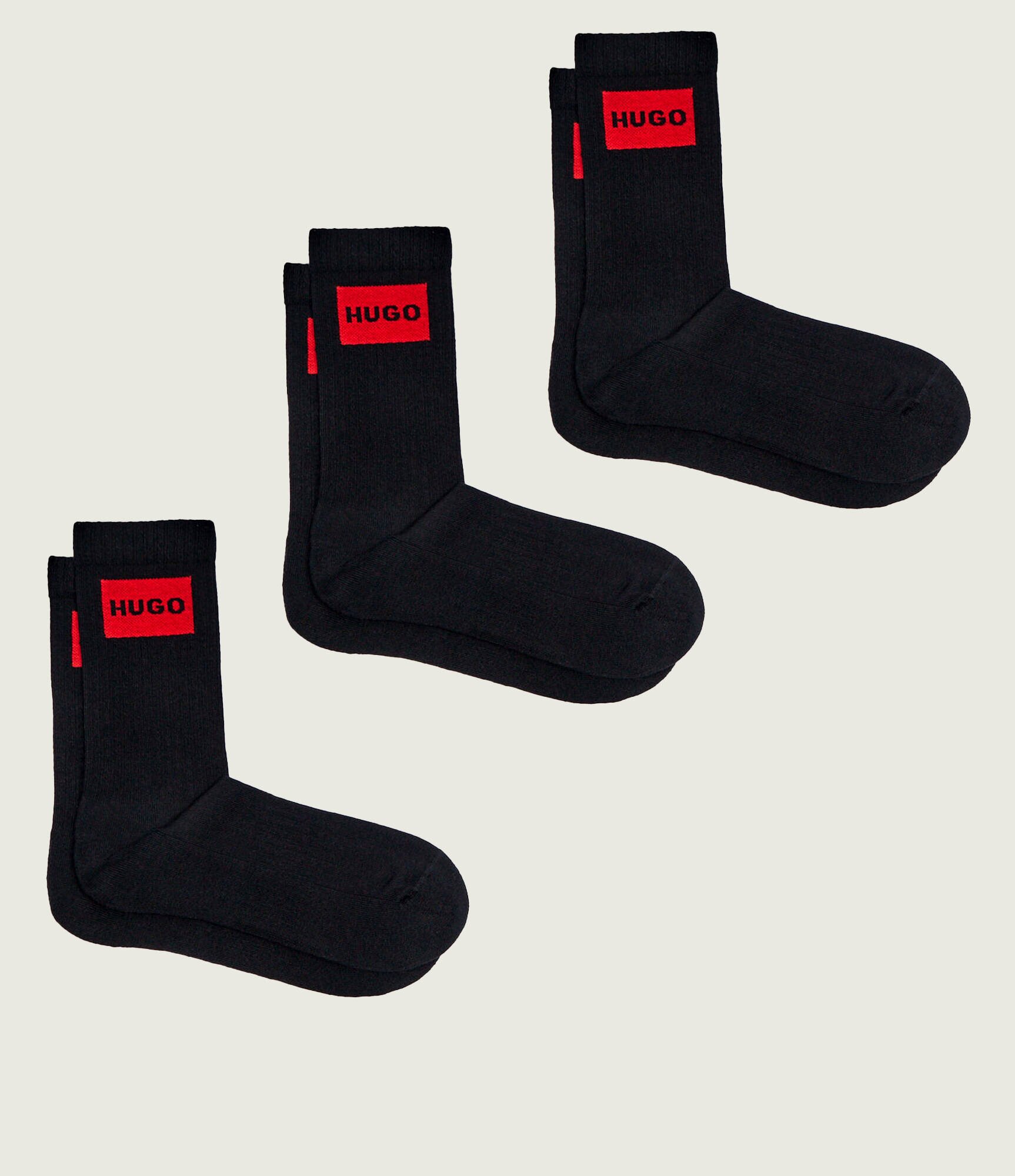 Hugo Bodywear Șosete 3-pack 3P QS RIB LABEL CC