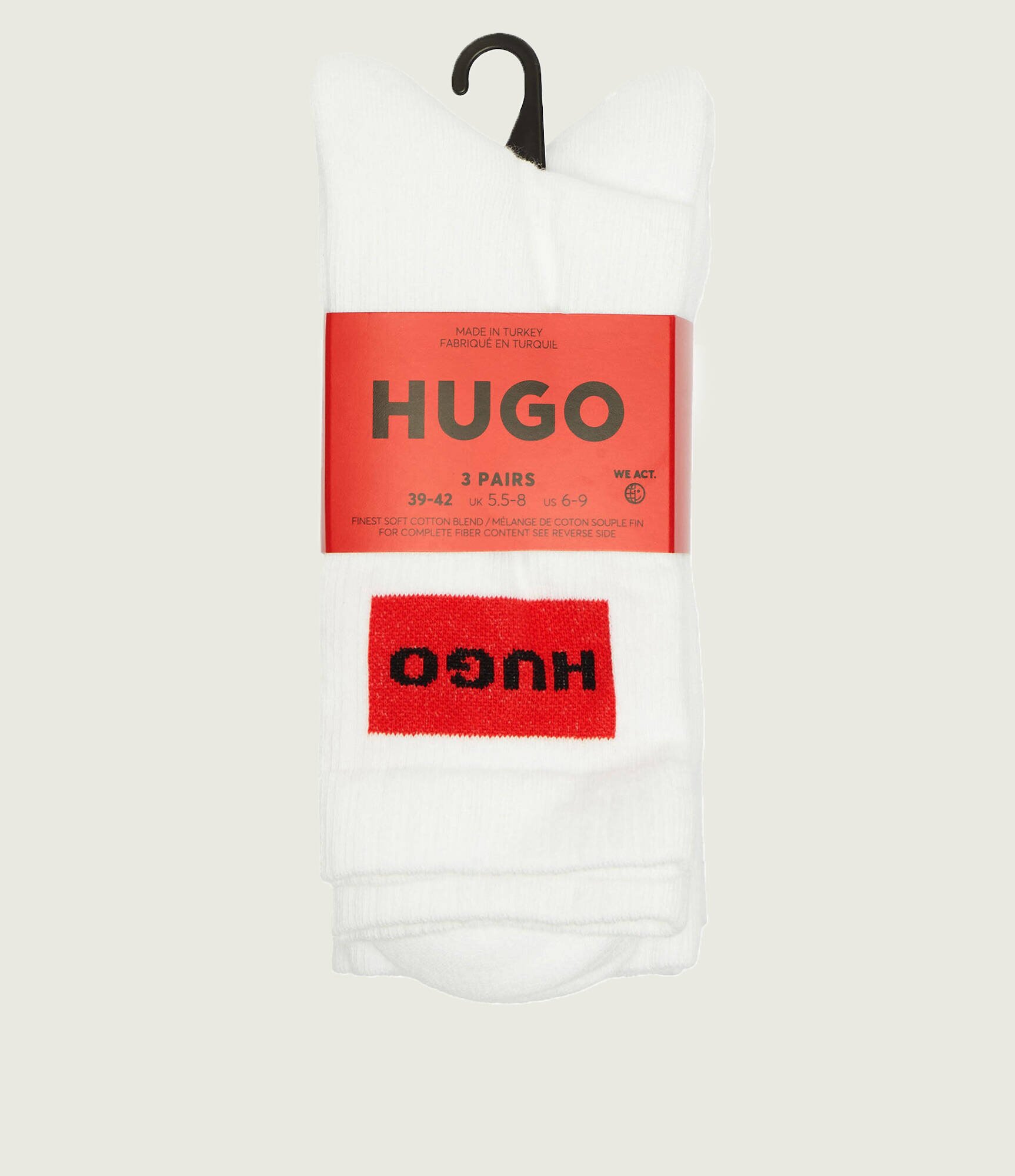 Hugo Bodywear Șosete 3-pack 3P QS RIB LABEL CC