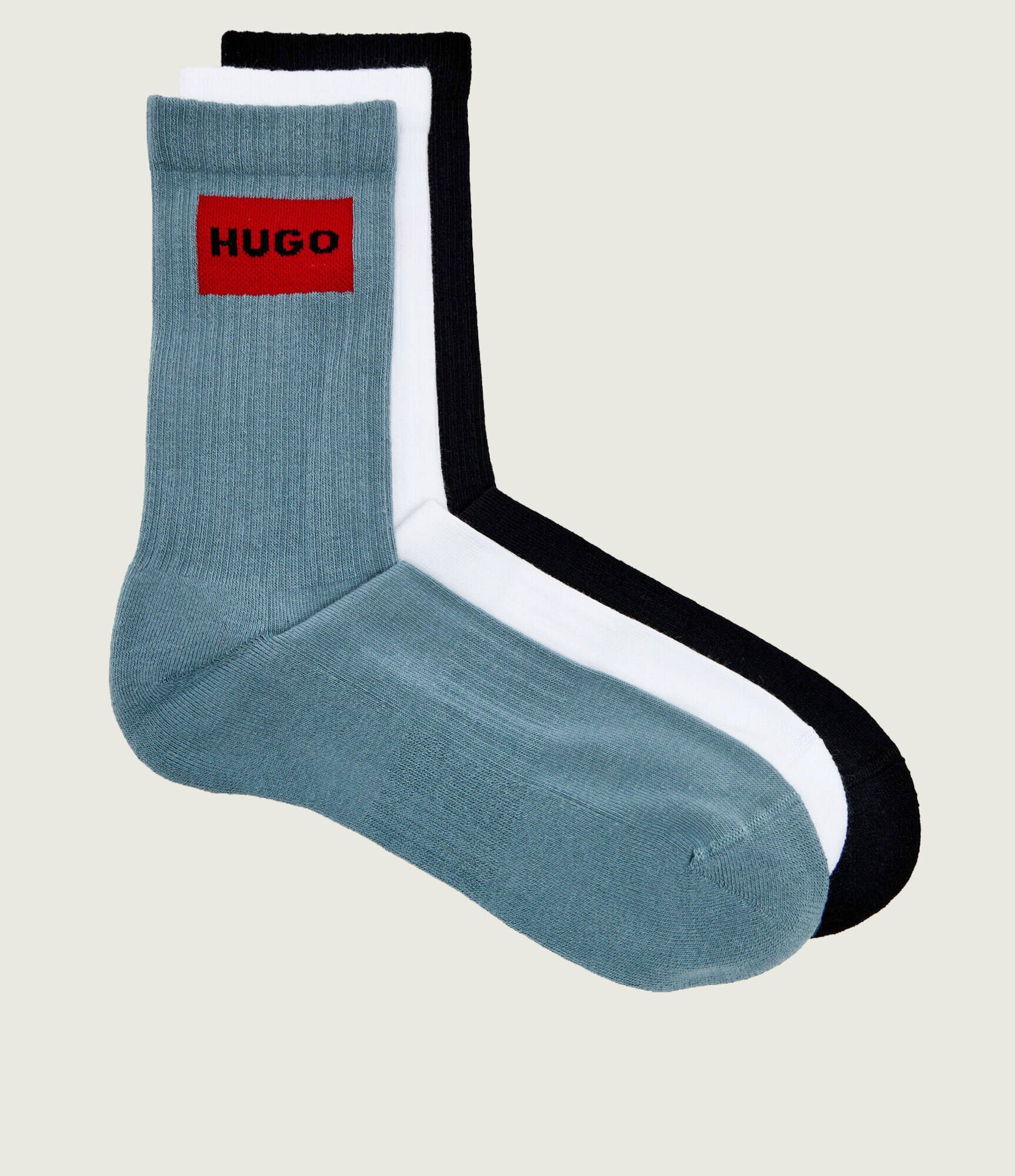 Hugo Bodywear Șosete 3-pack 3P QS RIB LABEL CC