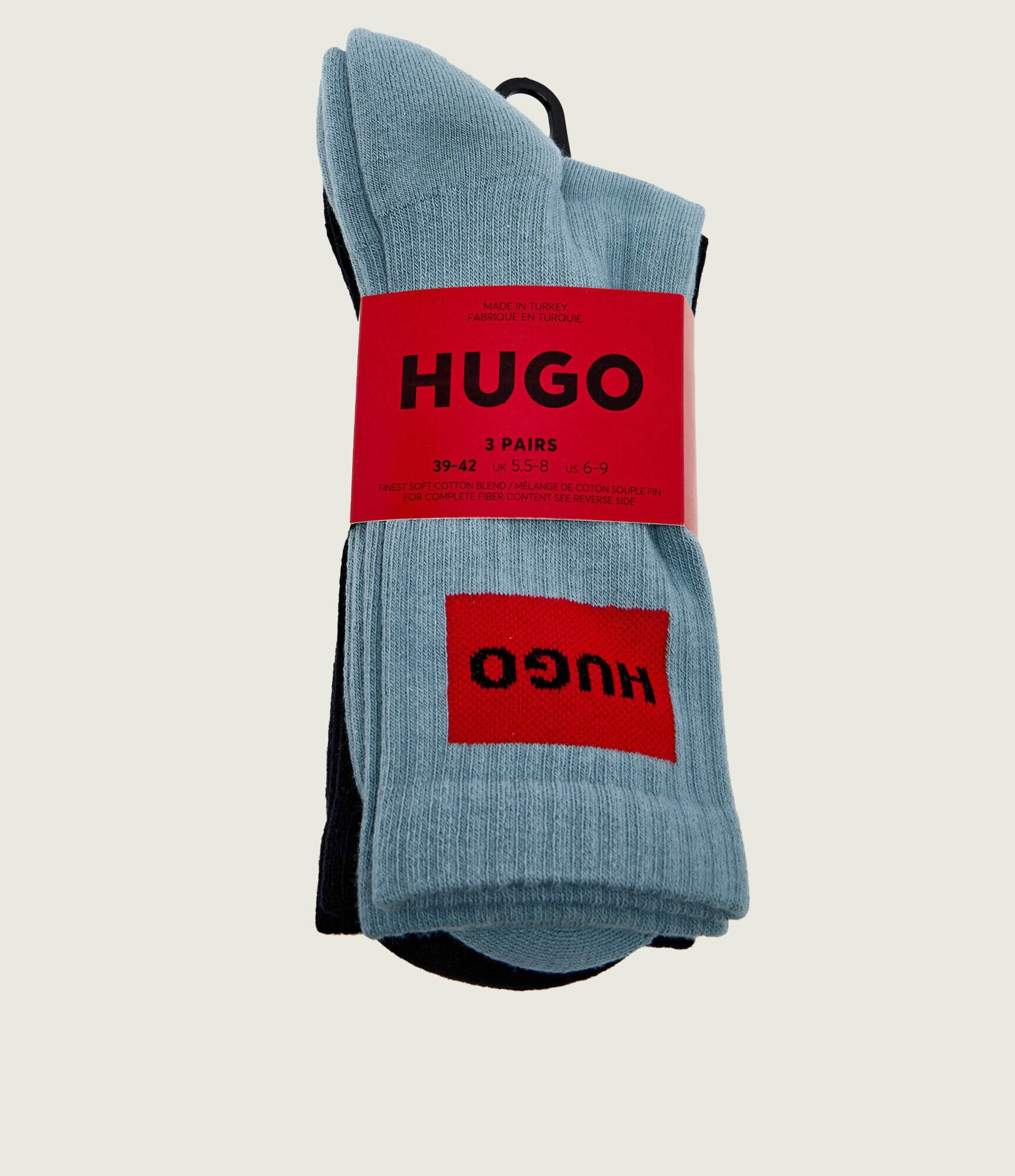 Hugo Bodywear Șosete 3-pack 3P QS RIB LABEL CC
