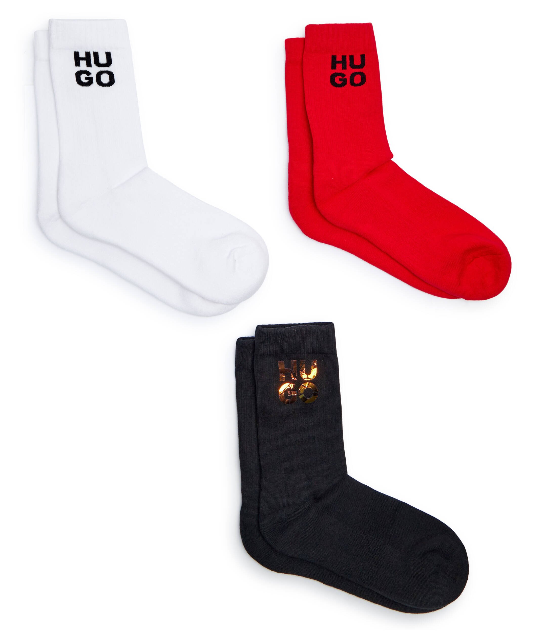 Hugo Bodywear Șosete 3-pack QS RIB HOLO CC