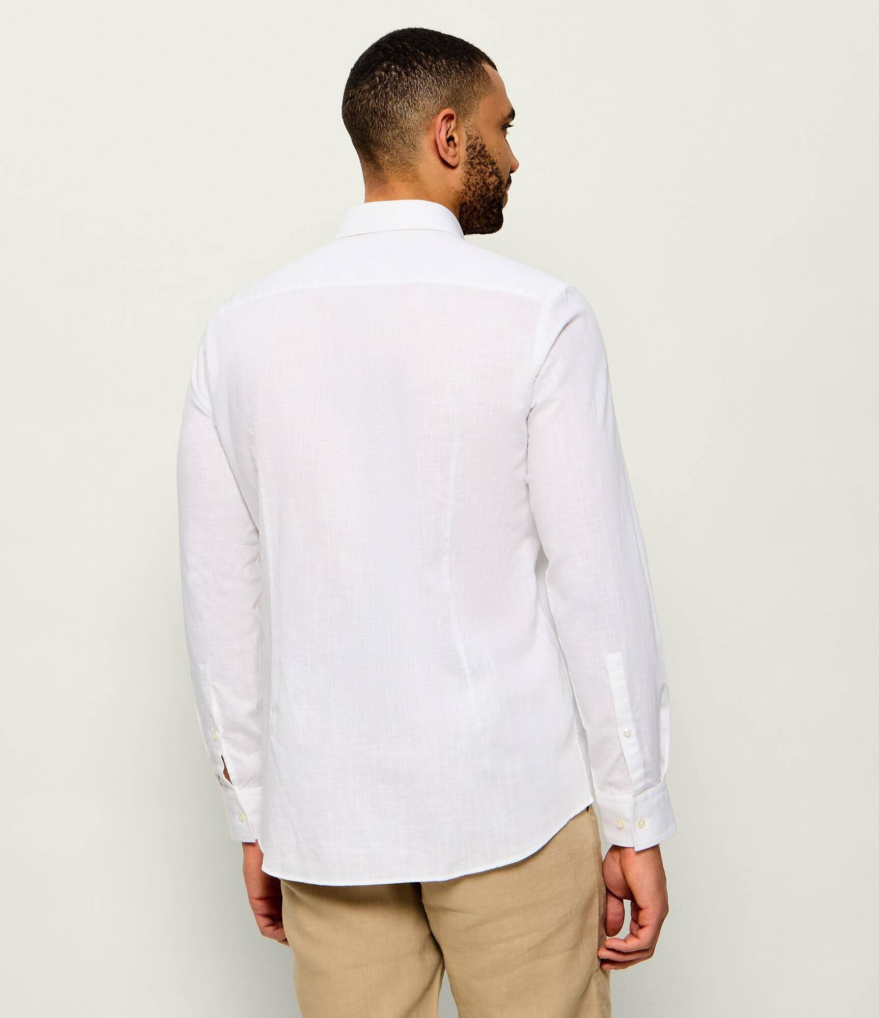 Hugo Cămașă Kason | Slim Fit | cu adaos de in