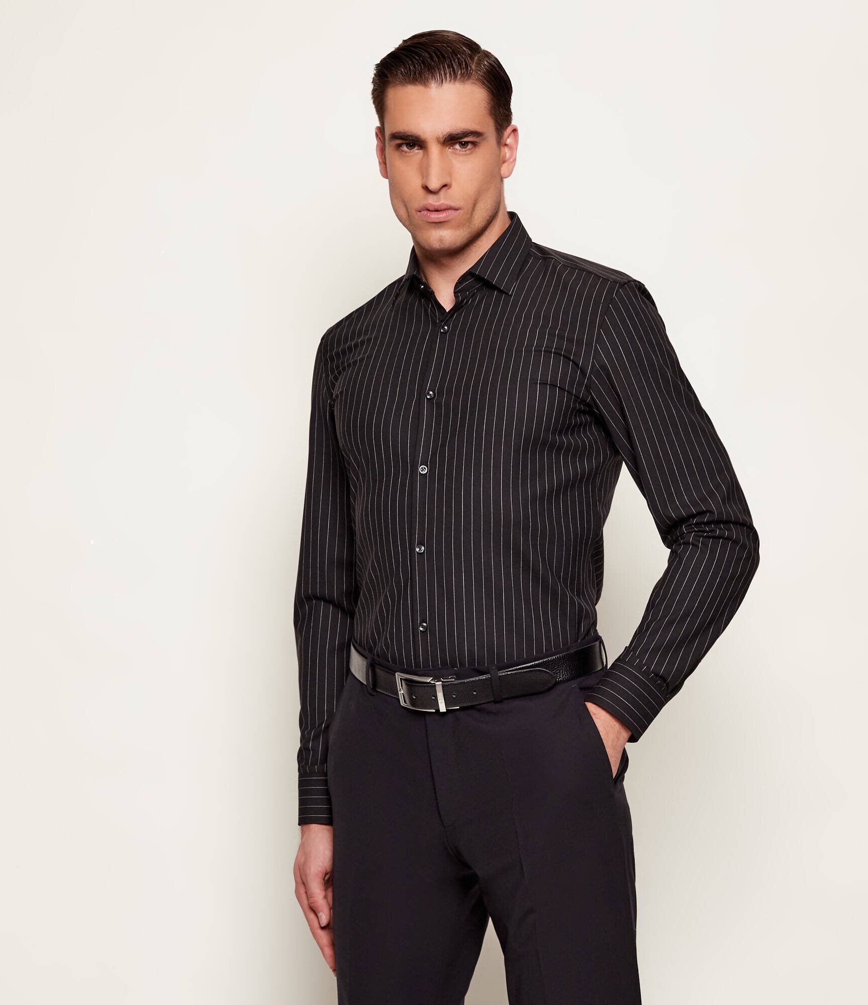 Hugo Cămașă Kenno | stretch | Slim Fit cu adaos de lână