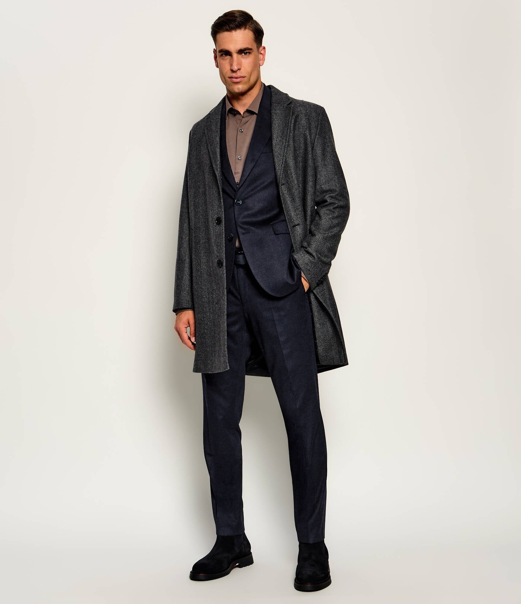 Hugo Costum Arti-Hesten253X | Extra slim fit cu adaos de lână