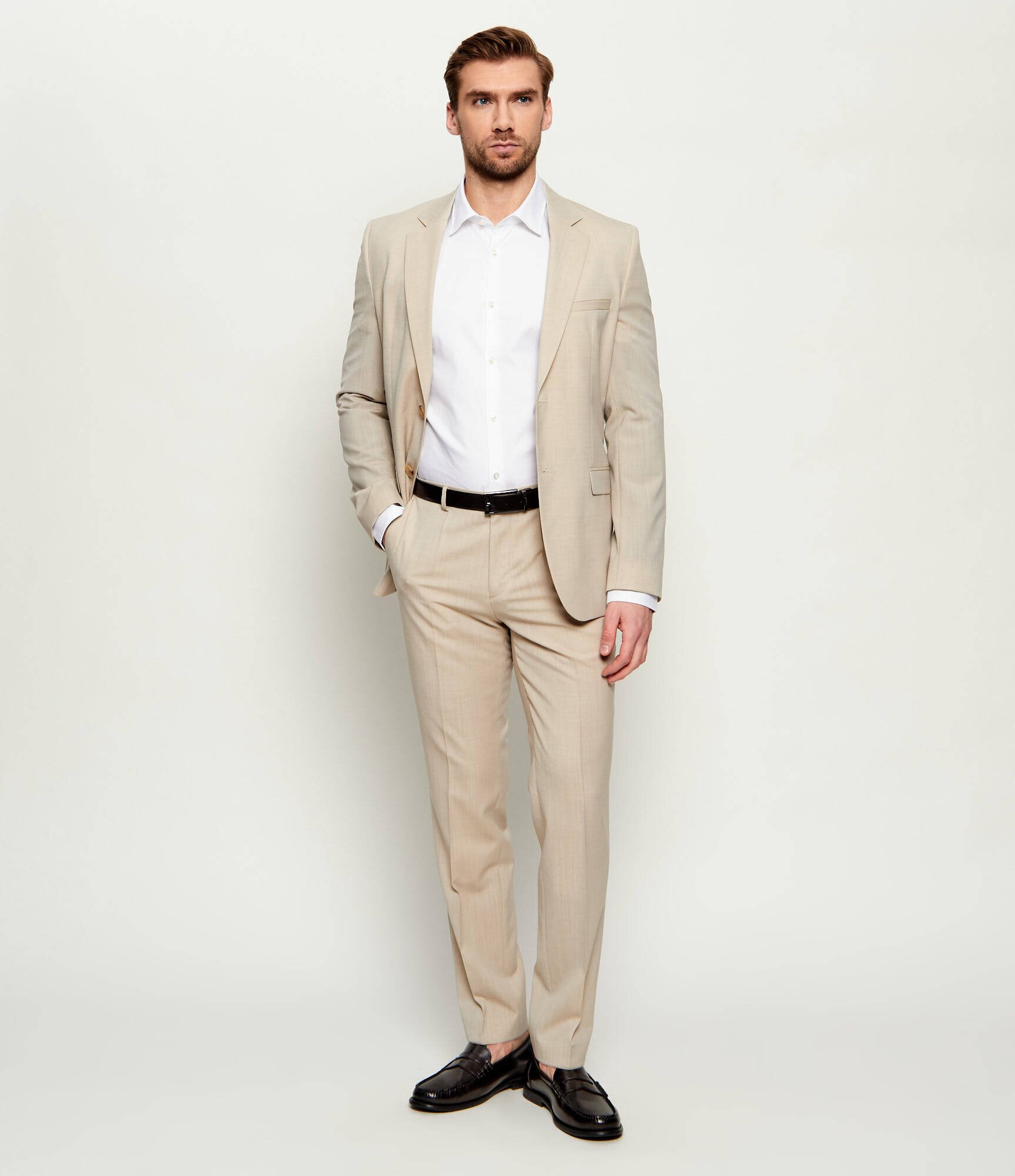 Hugo De lână costum Arti-Hesten253X | Extra slim fit