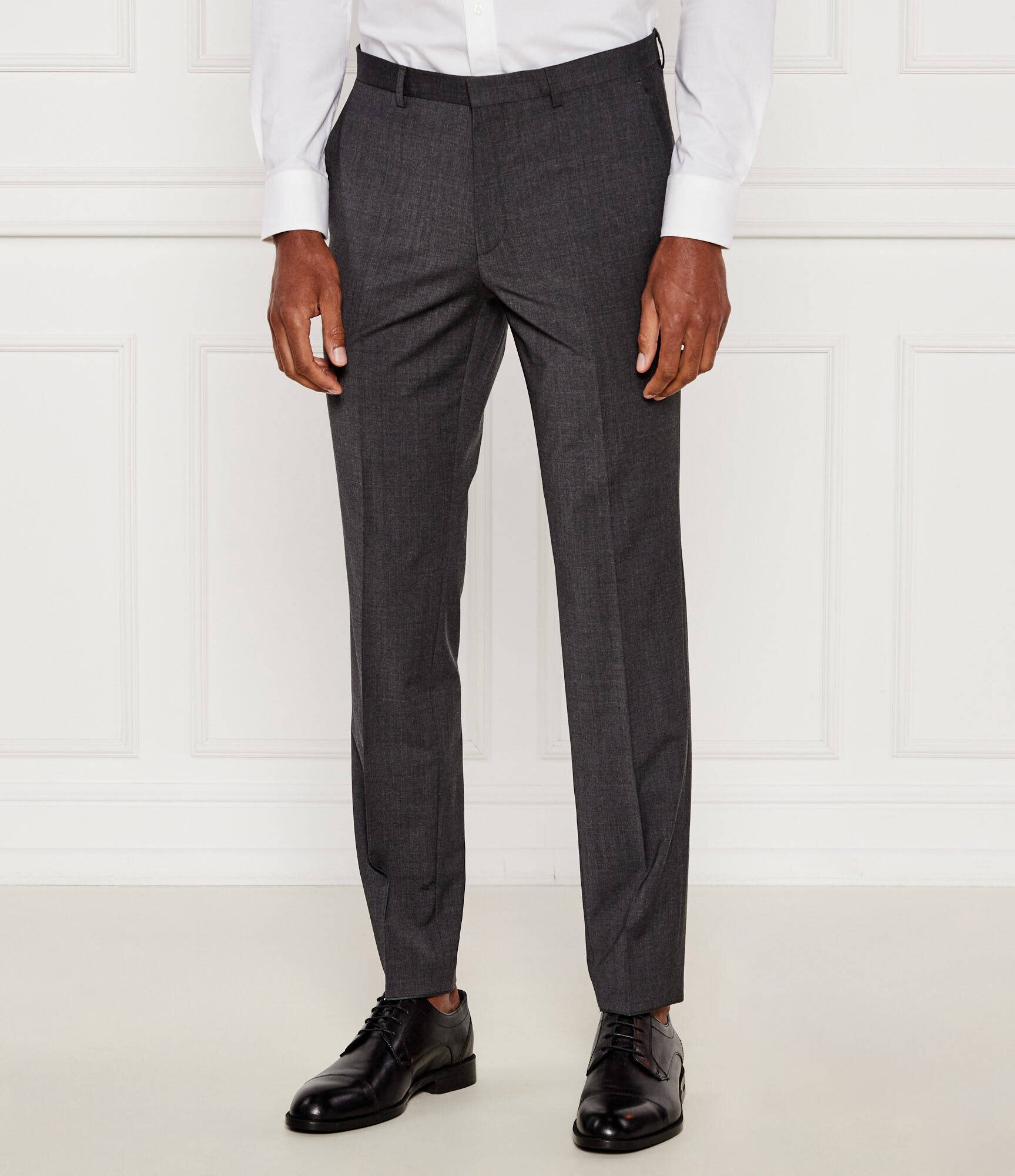 Hugo De lână pantaloni HestenM204X | Extra slim fit