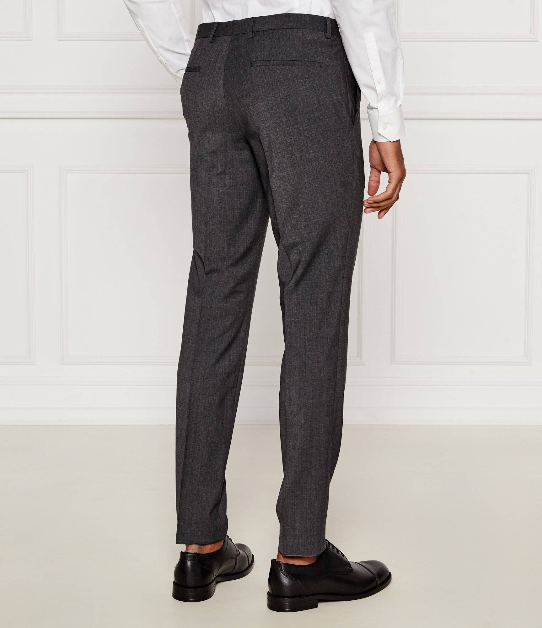Hugo De lână pantaloni HestenM204X | Extra slim fit