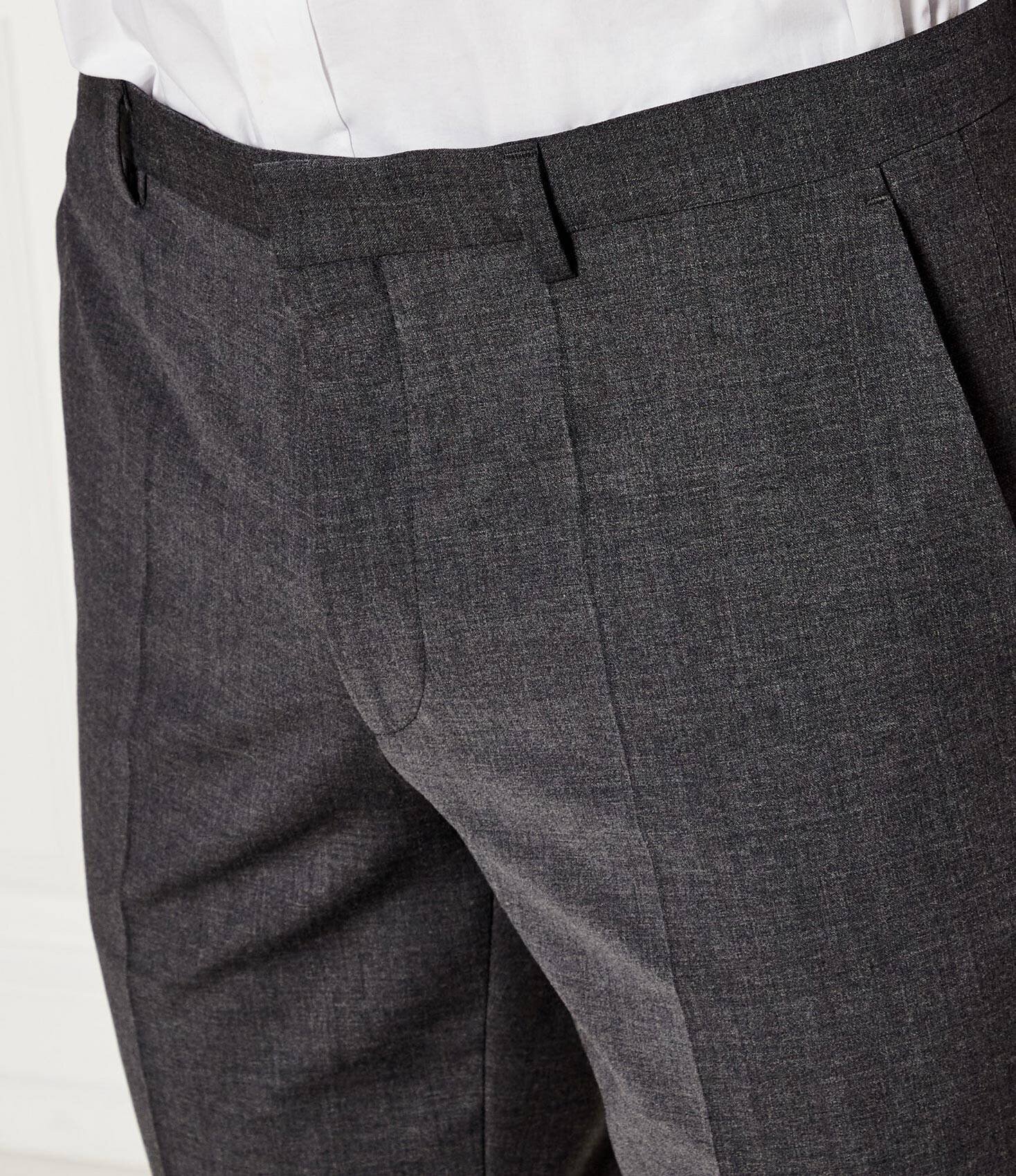 Hugo De lână pantaloni HestenM204X | Extra slim fit
