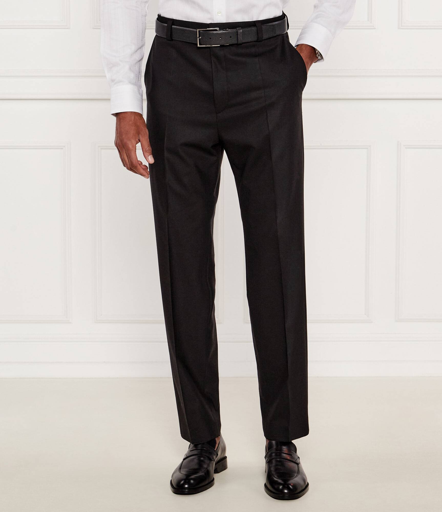 Hugo De lână pantaloni Teagan231X | Slim Fit