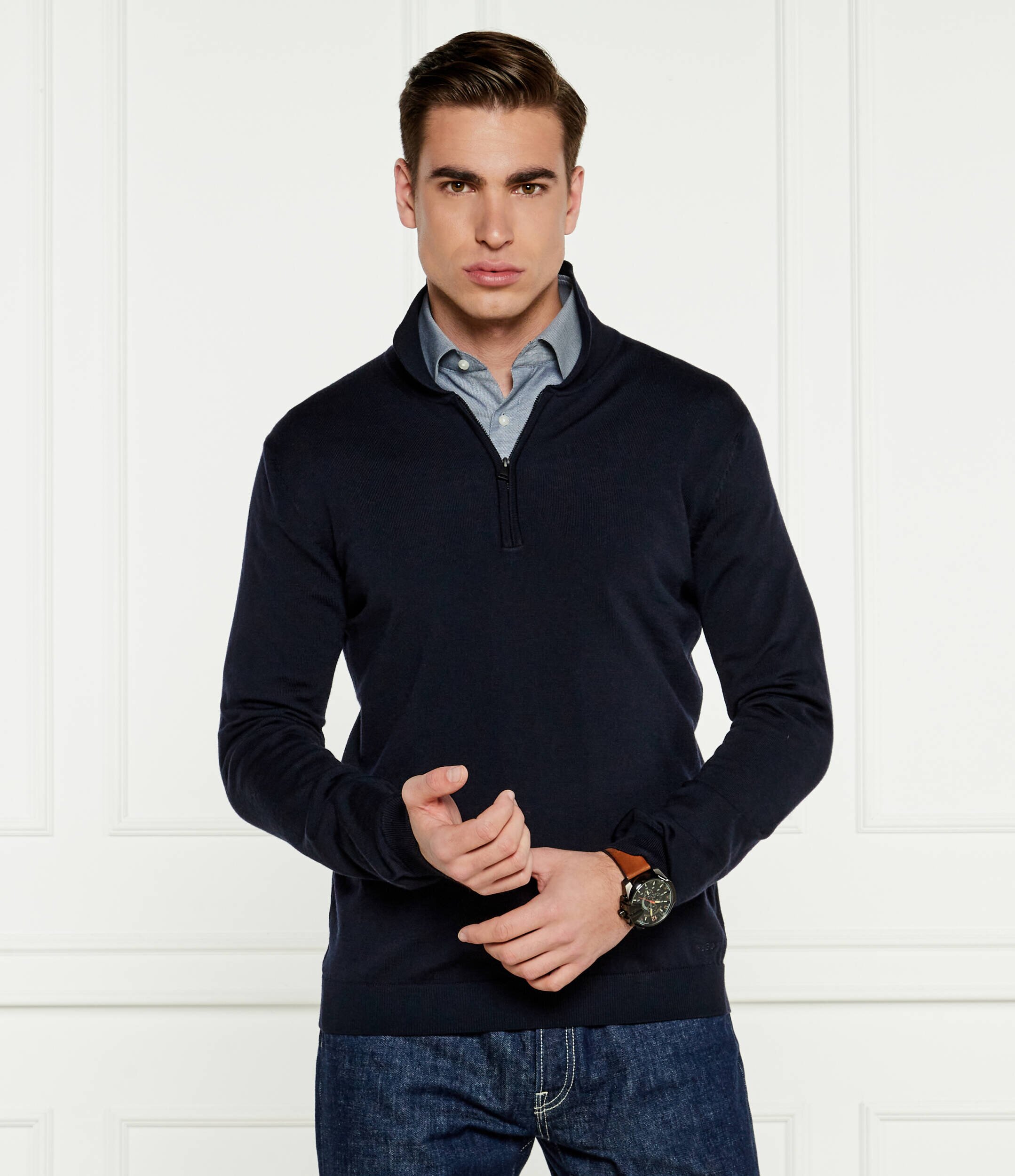 Hugo De lână pulover San Pepe-M1 | Regular Fit