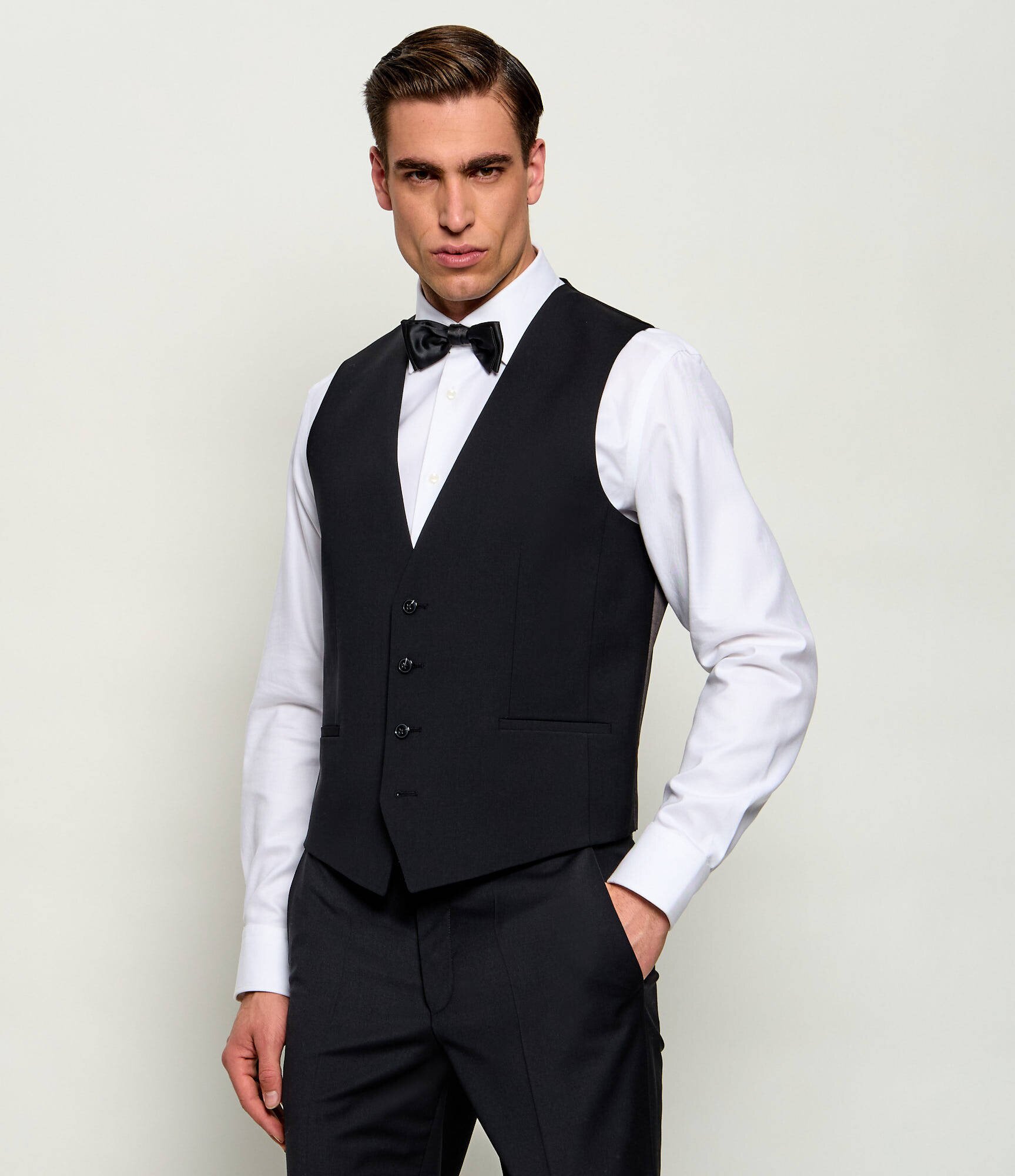 Hugo De lână vestă Vin253X-MH | Slim Fit
