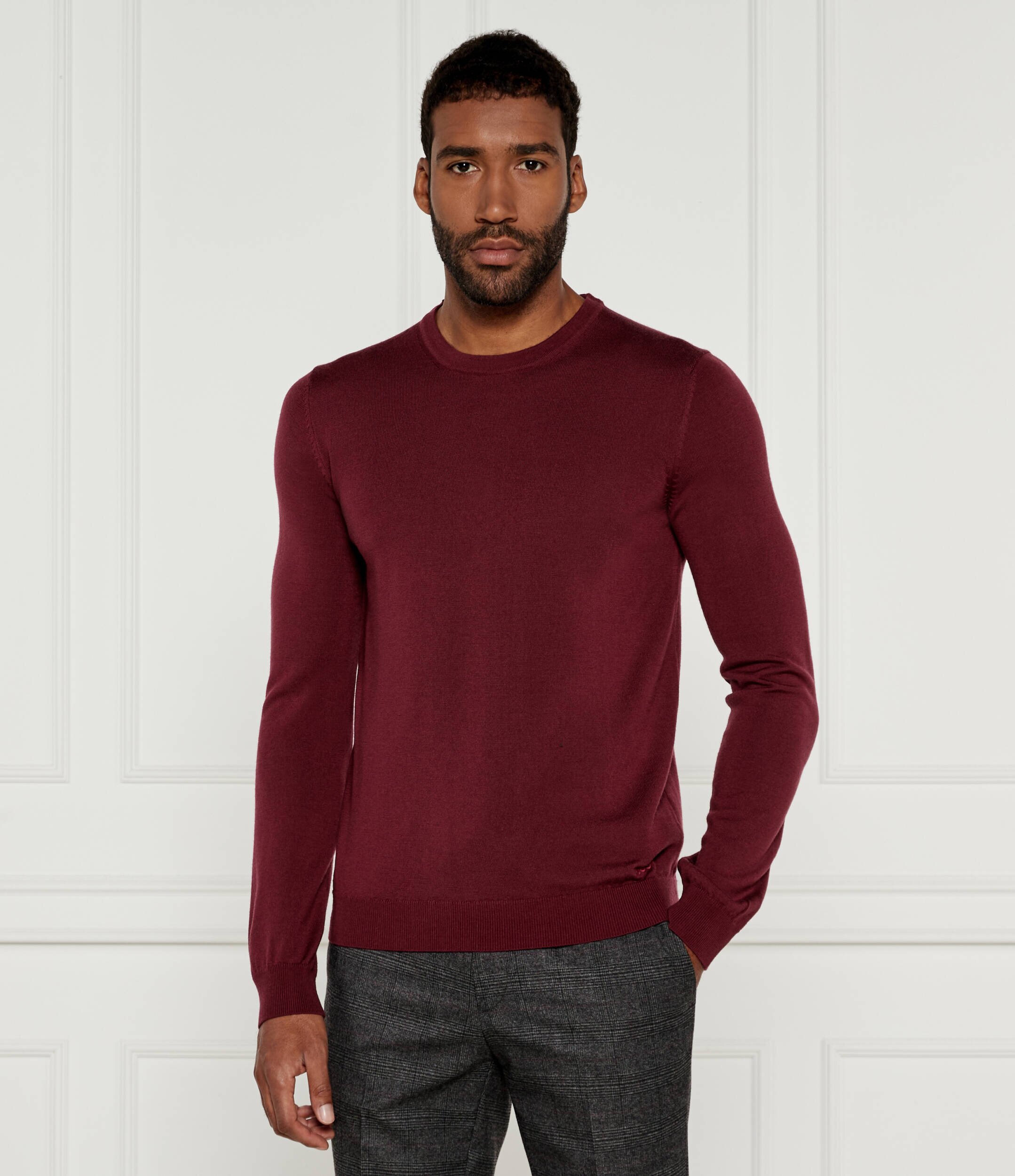 Hugo De mătase pulover San Cedric-M1 | Regular Fit