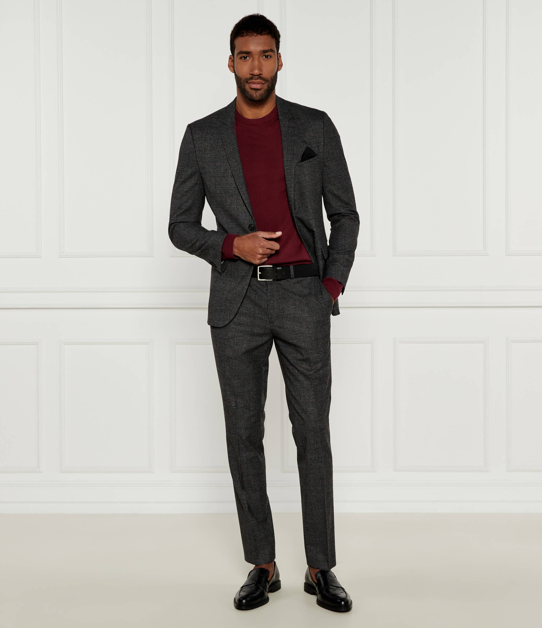 Hugo De mătase pulover San Cedric-M1 | Regular Fit