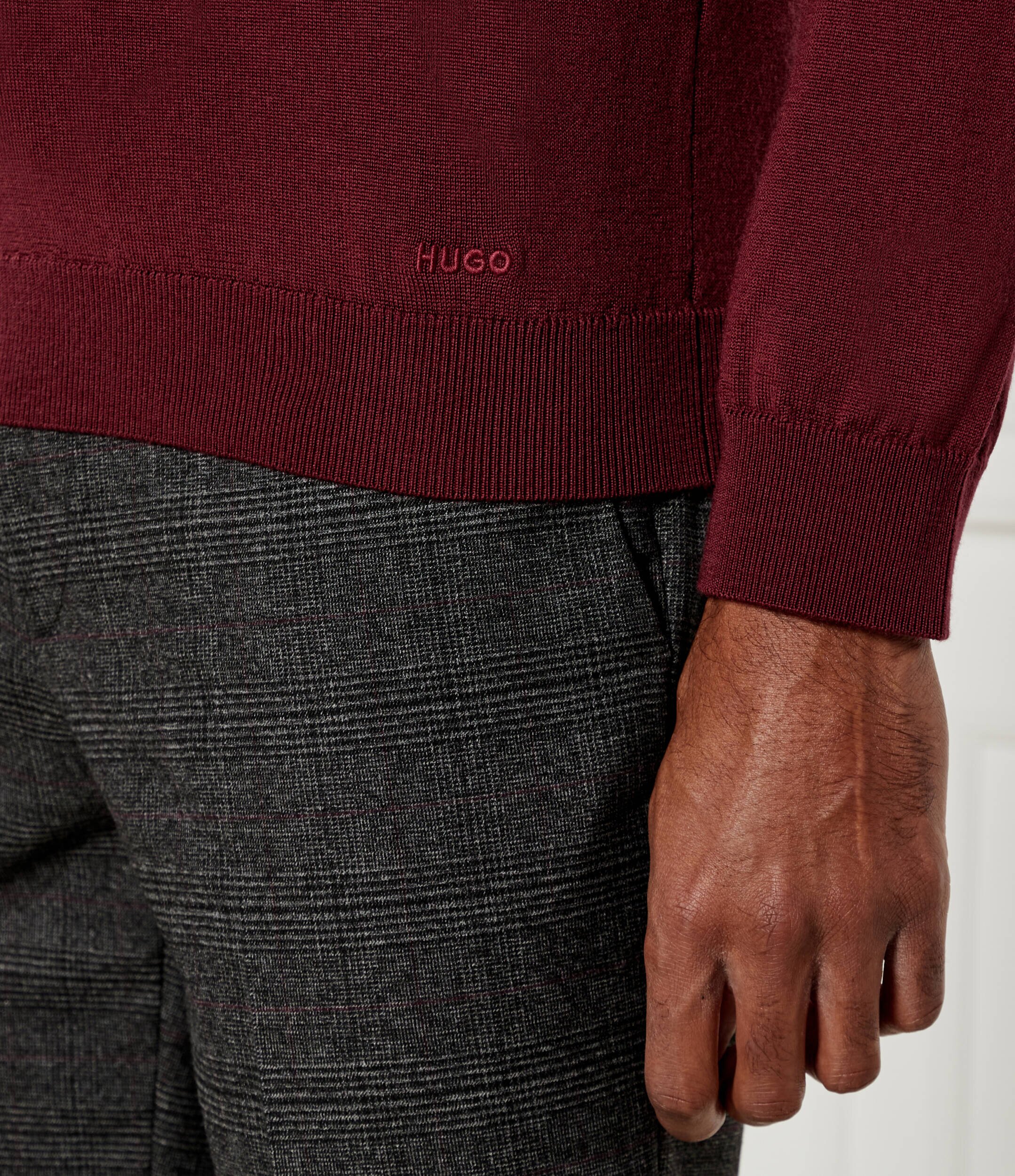 Hugo De mătase pulover San Cedric-M1 | Regular Fit