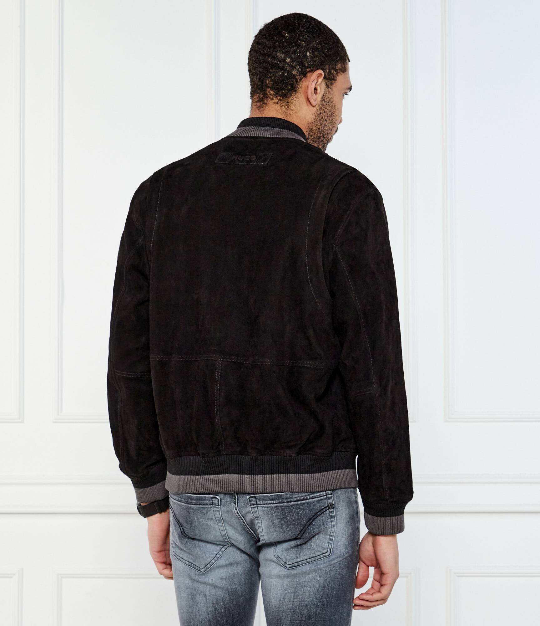 Hugo De piele geacă bomber Ledam | Loose fit