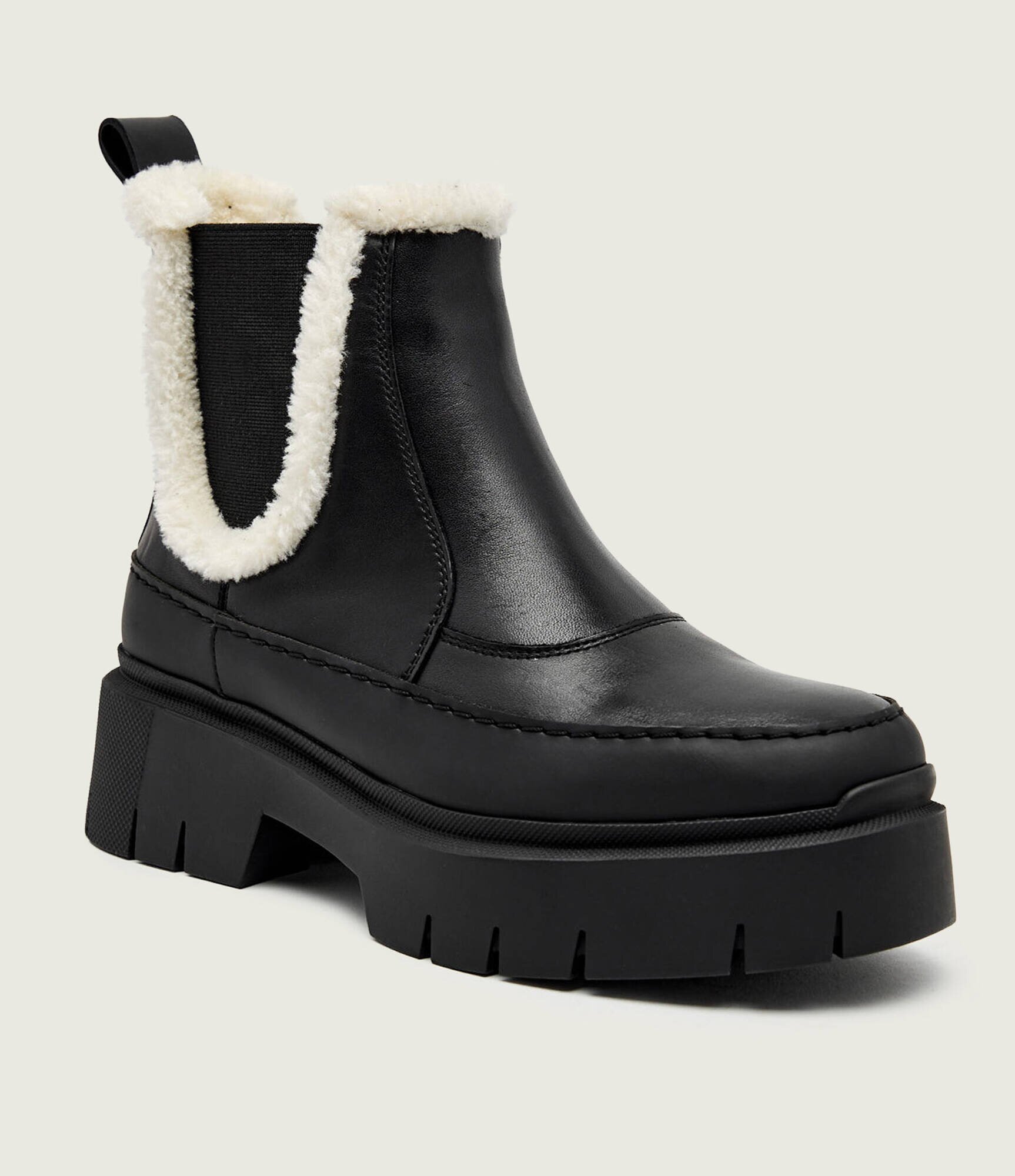 Hugo De piele ghete chelsea Kris_ChBootie_FRLT | shearling