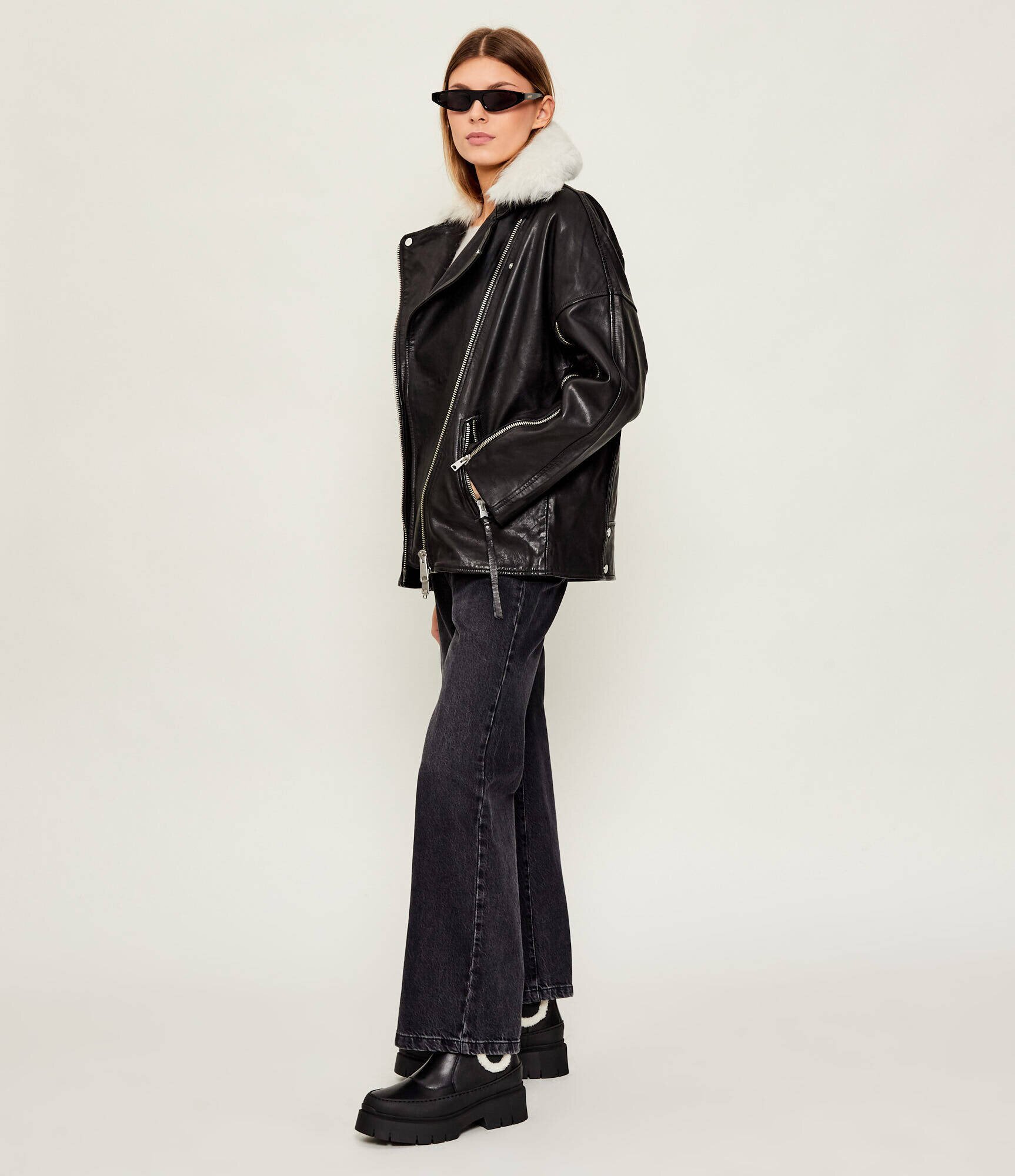 Hugo De piele ghete chelsea Kris_ChBootie_FRLT | shearling
