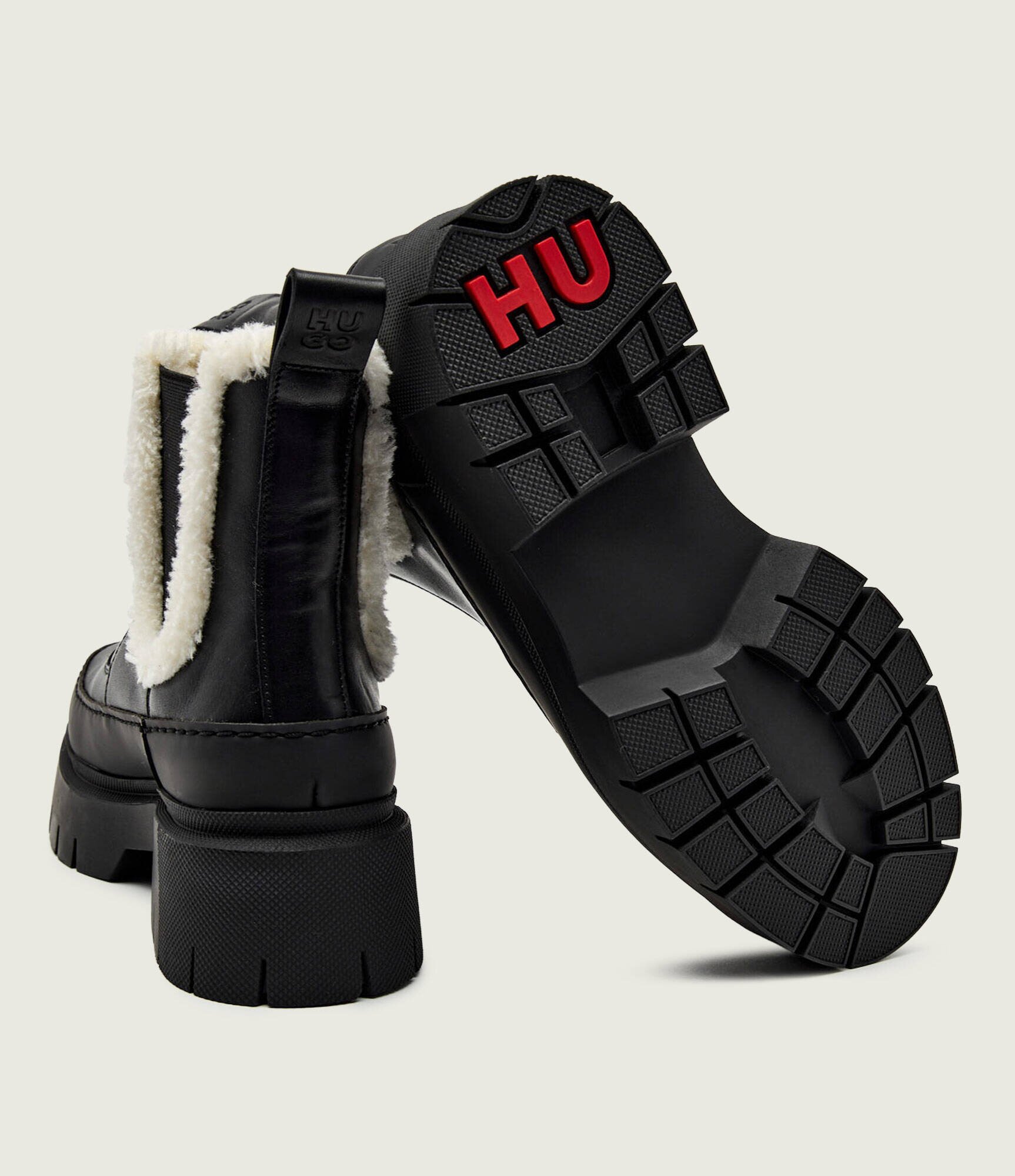 Hugo De piele ghete chelsea Kris_ChBootie_FRLT | shearling