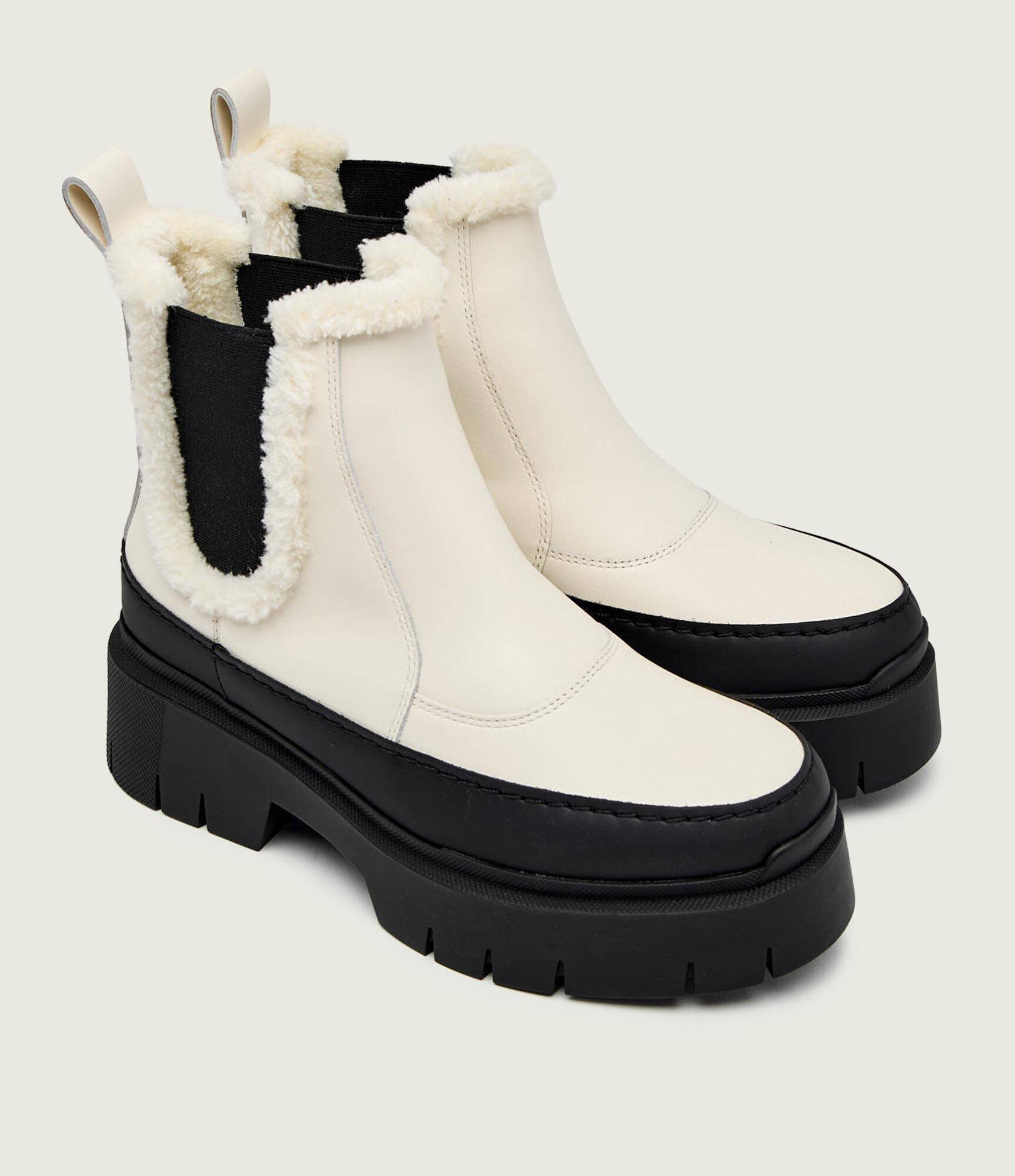 Hugo De piele ghete chelsea Kris_ChBootie_FRLT | shearling
