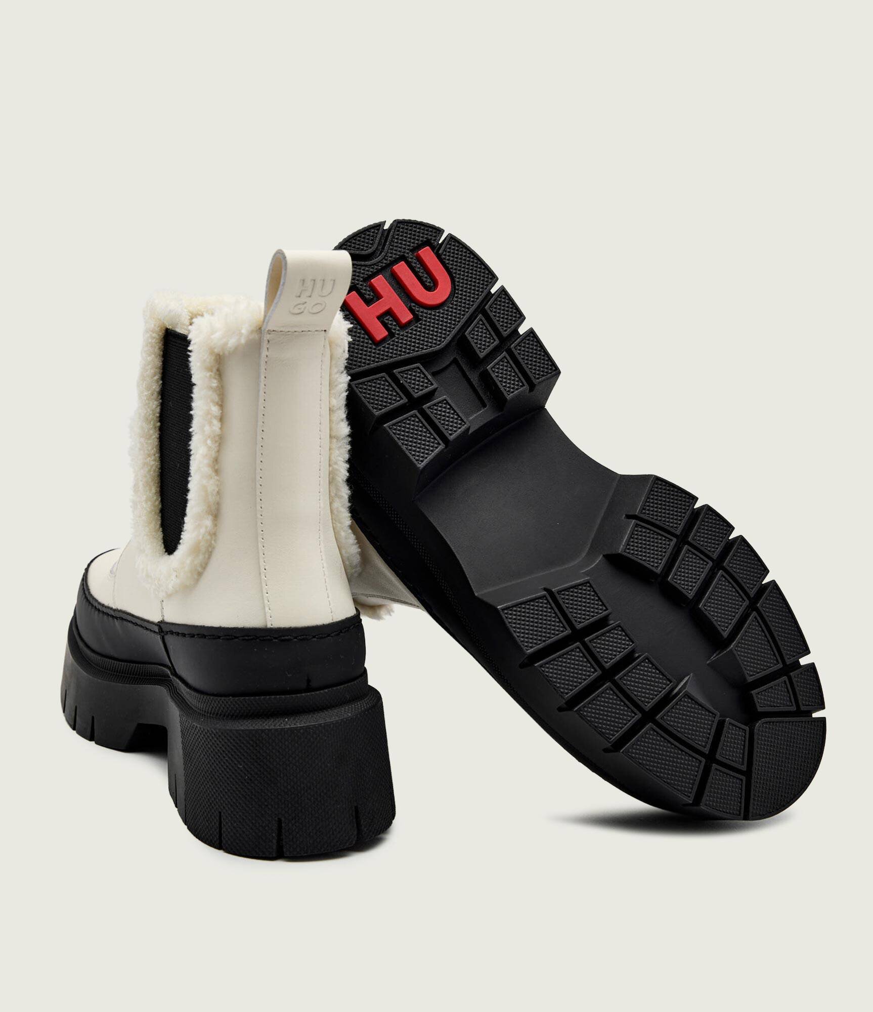 Hugo De piele ghete chelsea Kris_ChBootie_FRLT | shearling