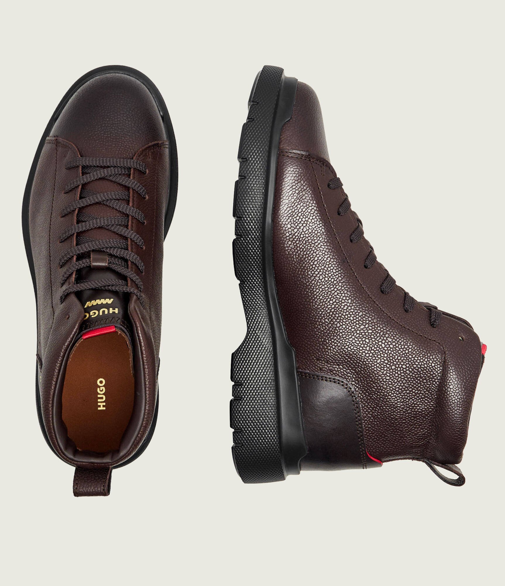 Hugo De piele încălțăminte înaltă Nash_halb_sg