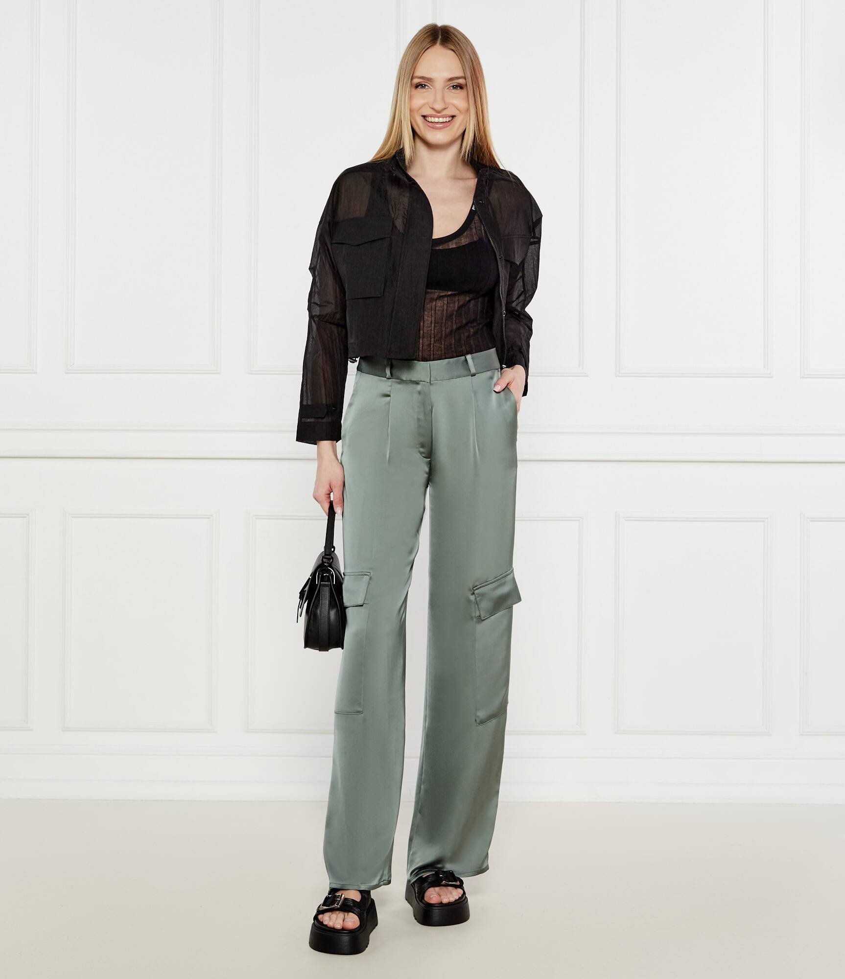 Hugo De satin pantaloni Hanira-1 | flare fit